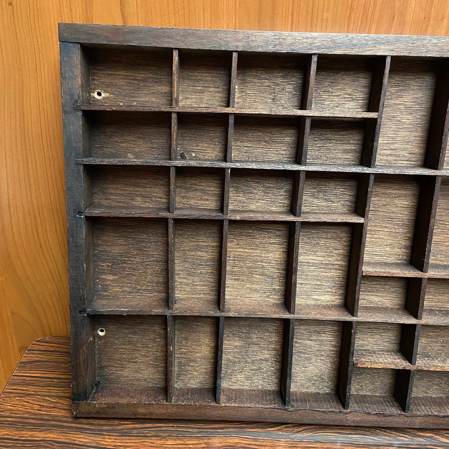 Vintage houten letterbak