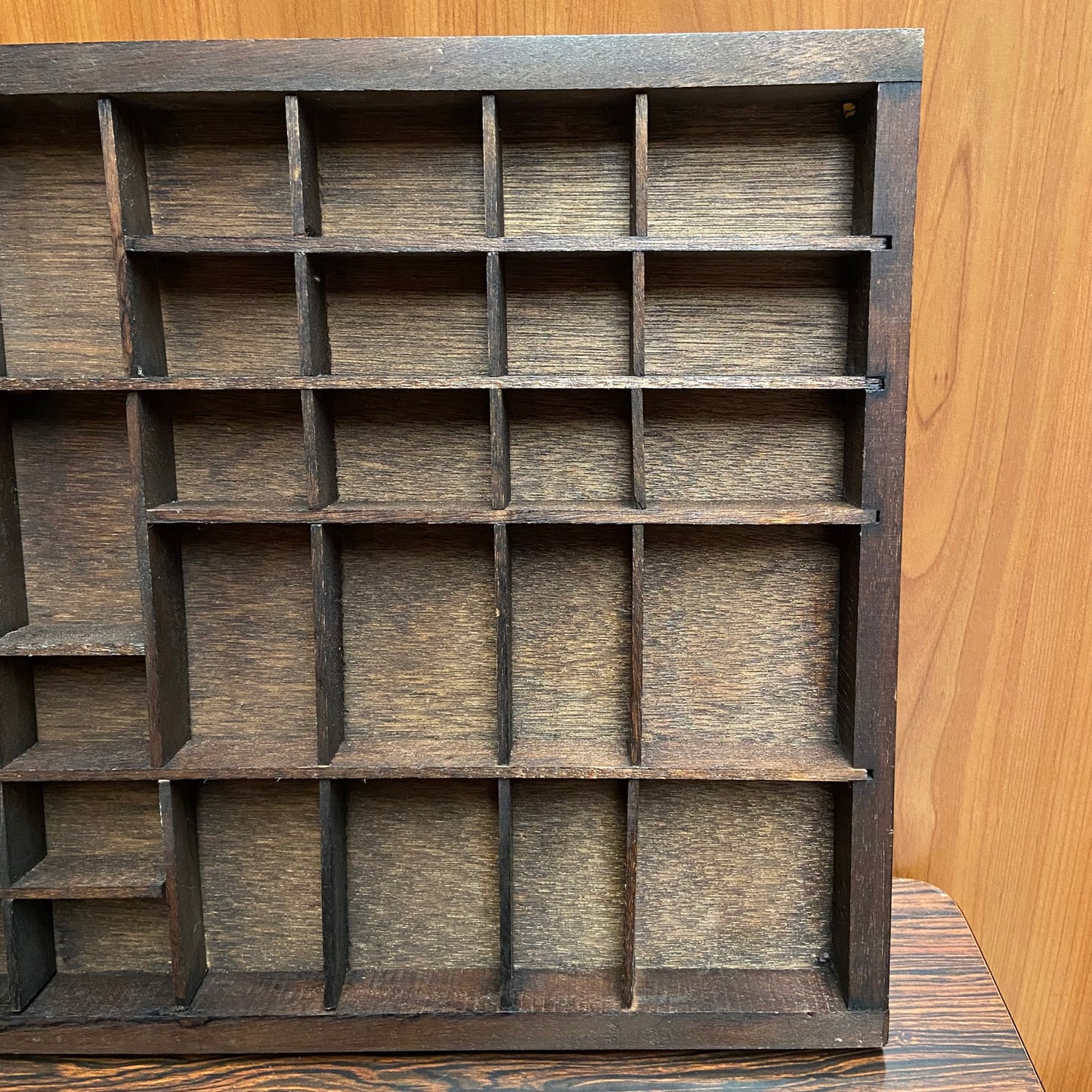 Vintage houten letterbak