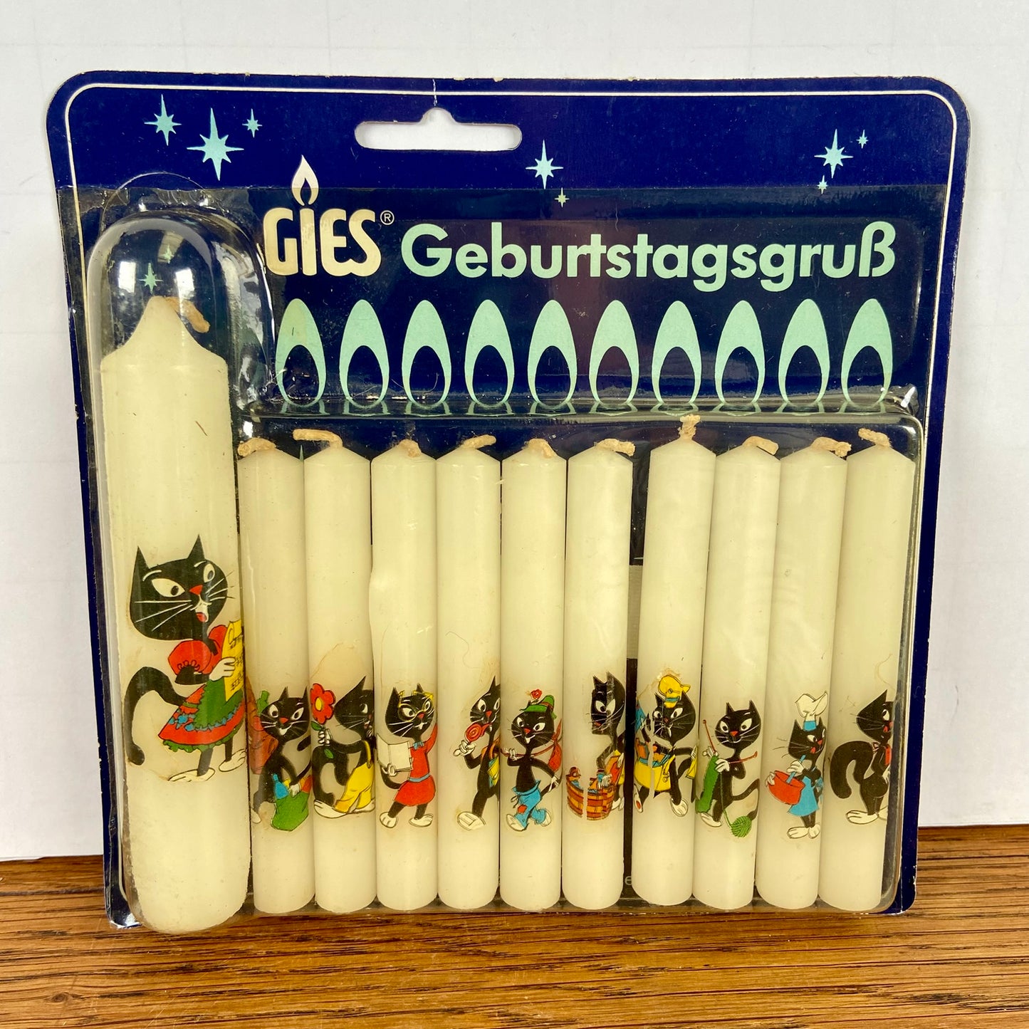 Vintage kaarsjes kattten