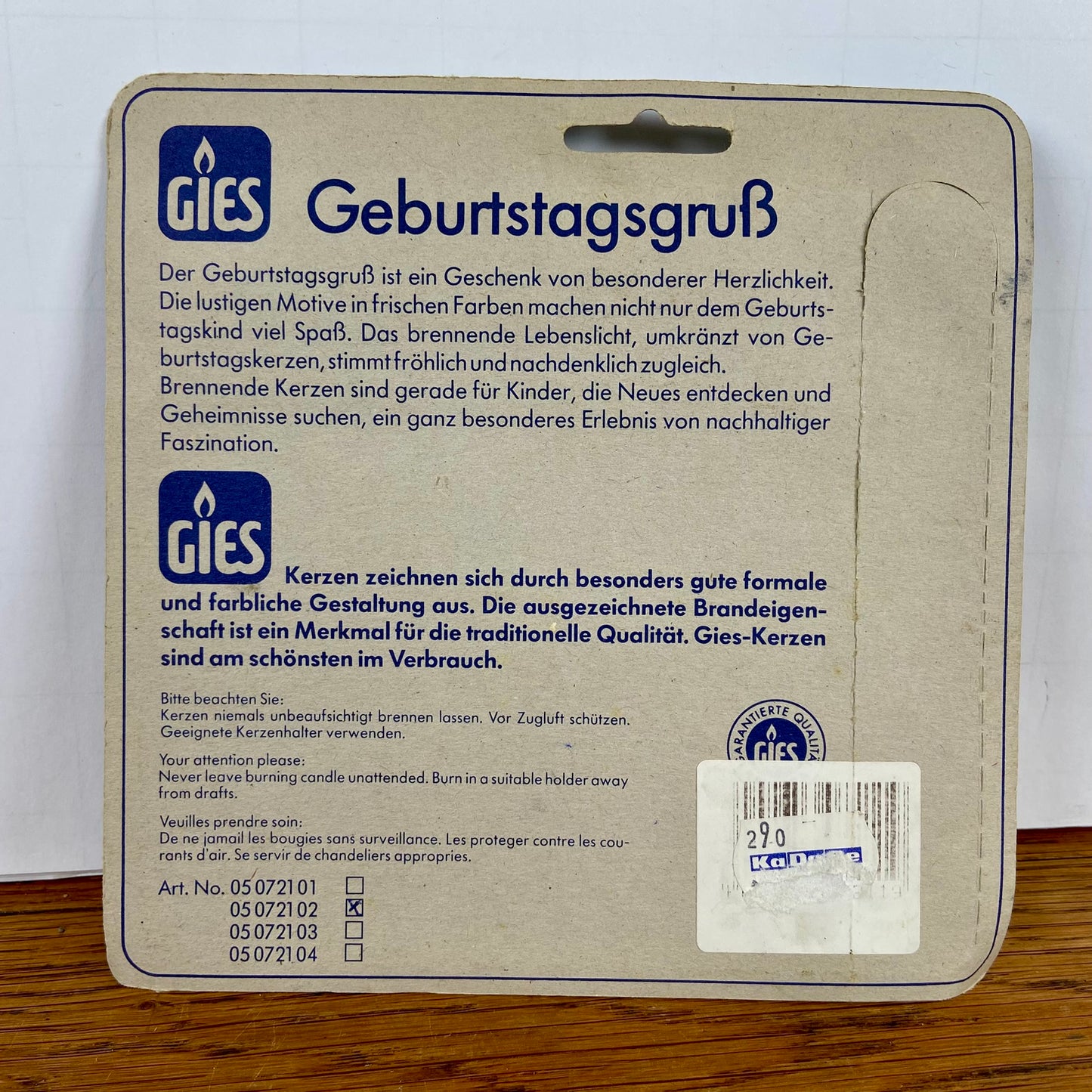 Vintage kaarsjes kattten