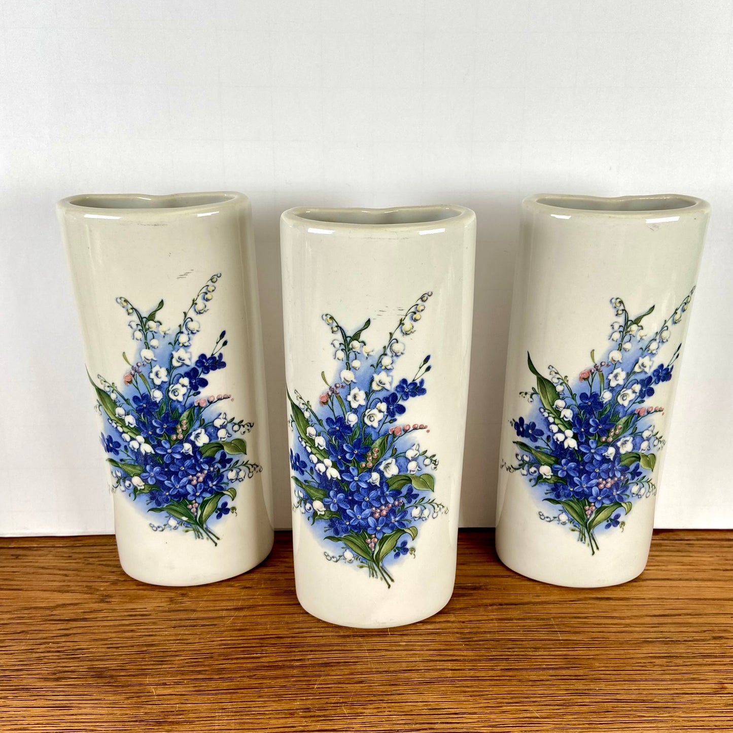 3 vintage radiatorbakjes bloemen