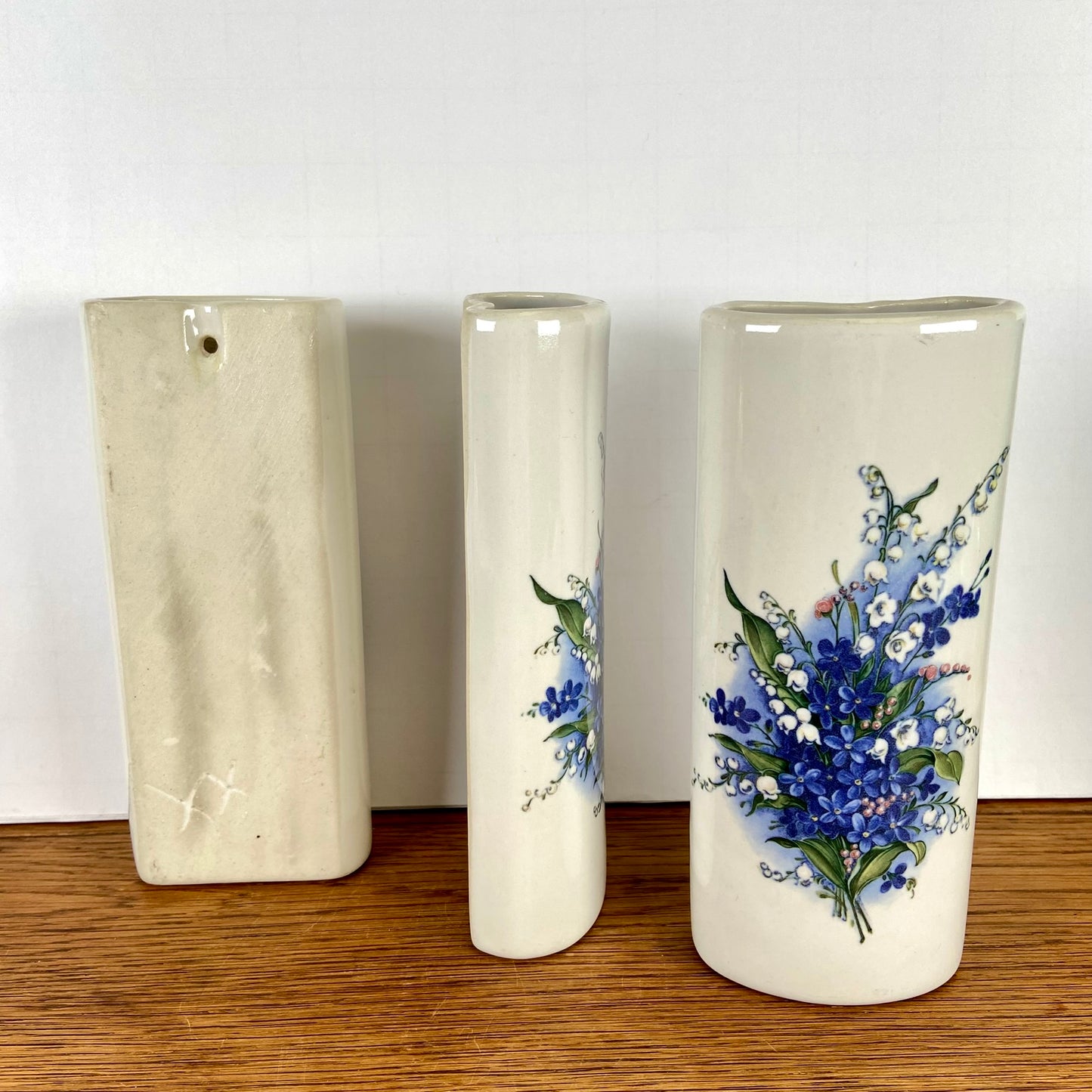 3 vintage radiatorbakjes bloemen