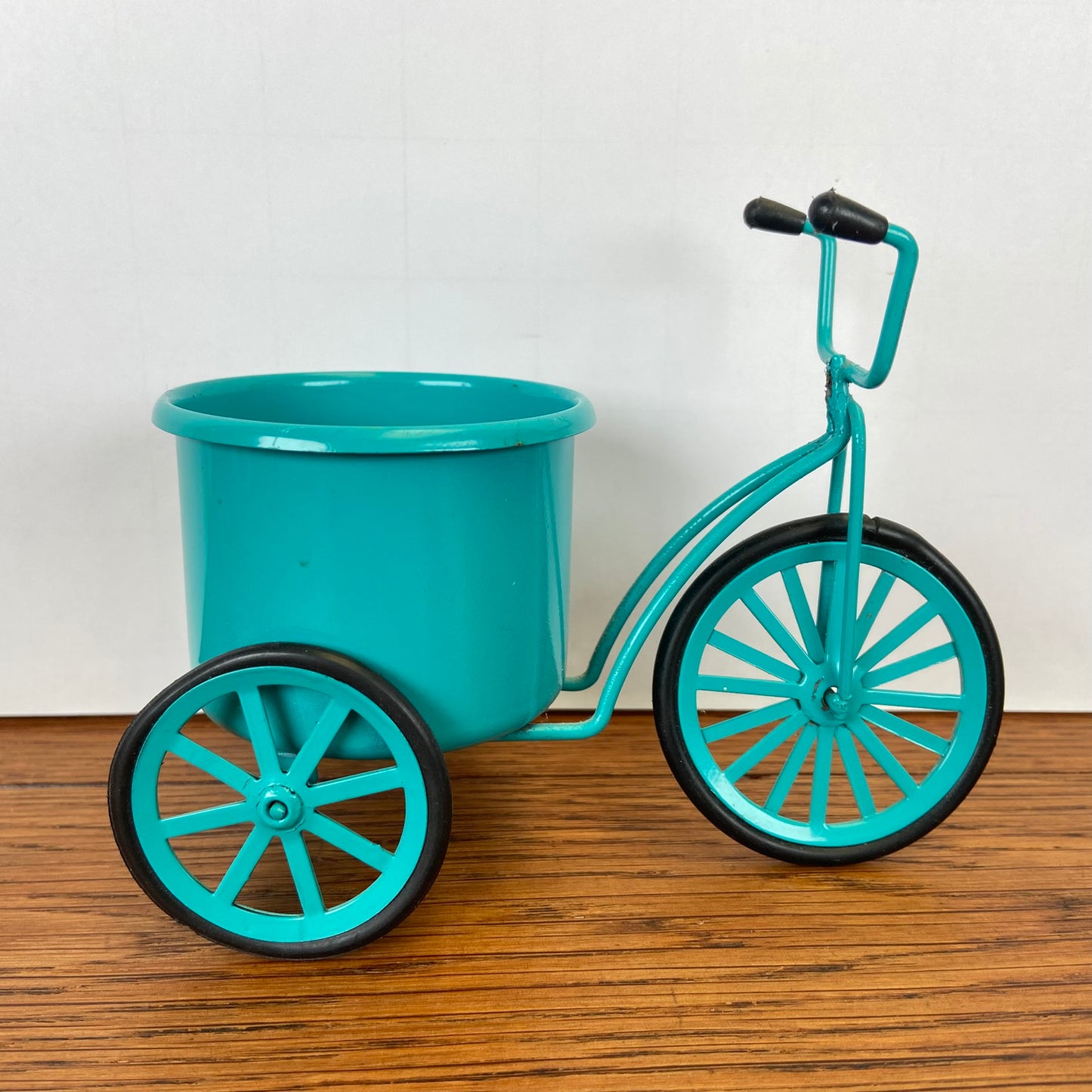 Bloempotje blauwe fiets