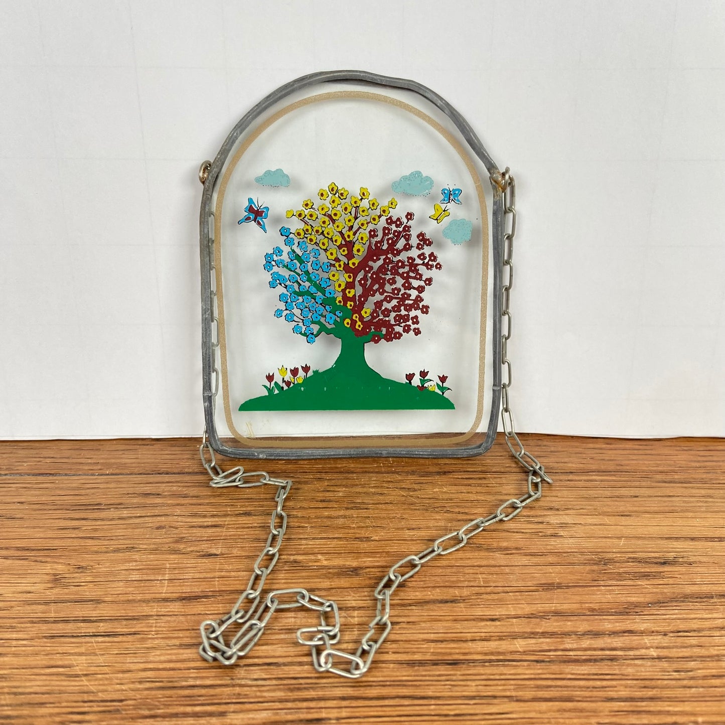 Glas in lood raamhanger boom