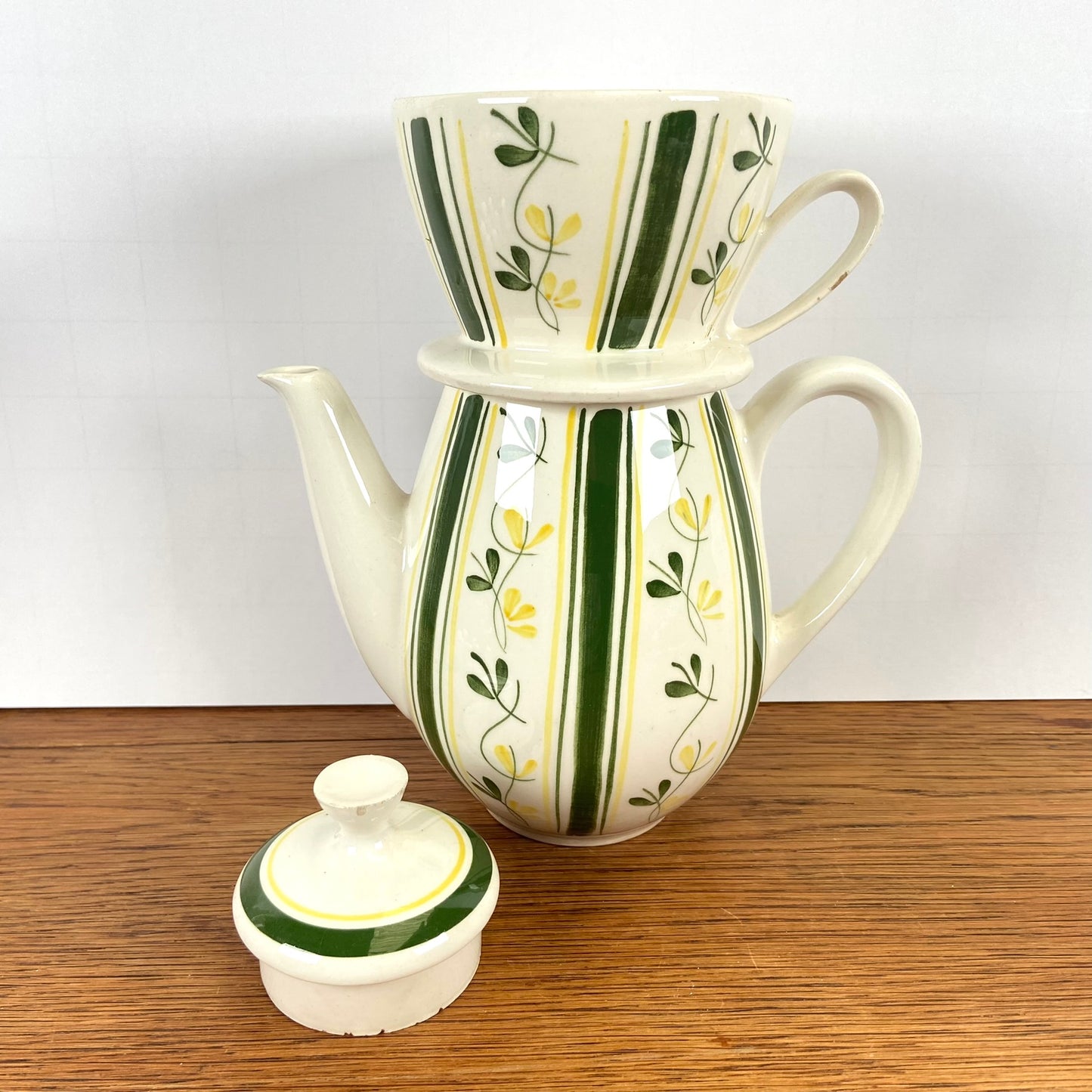 Vintage koffiepotje met filter