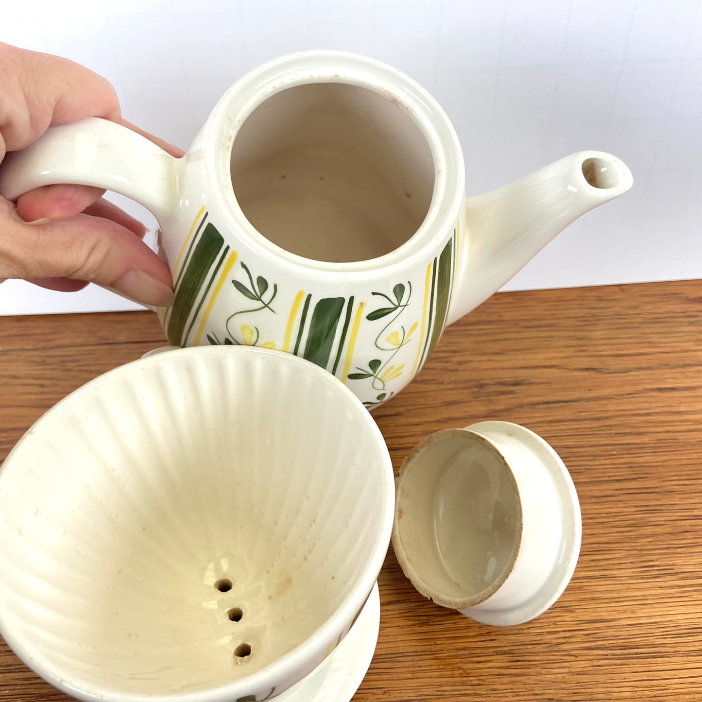 Vintage koffiepotje met filter