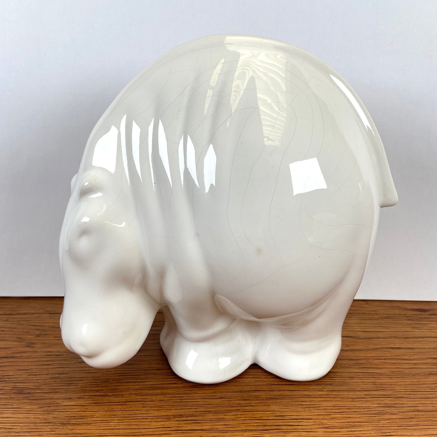 Vintage wit nijlpaard Nellie