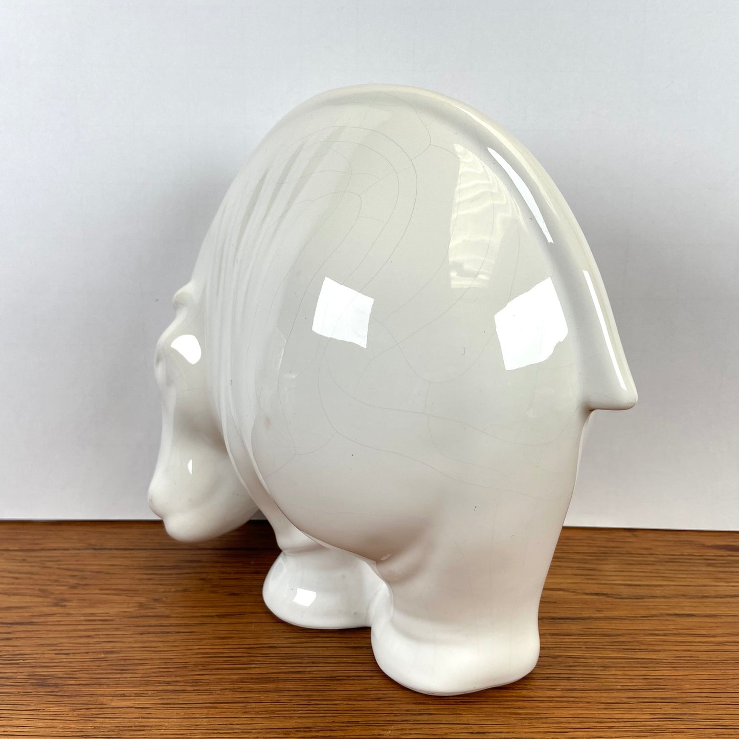 Vintage wit nijlpaard Nellie