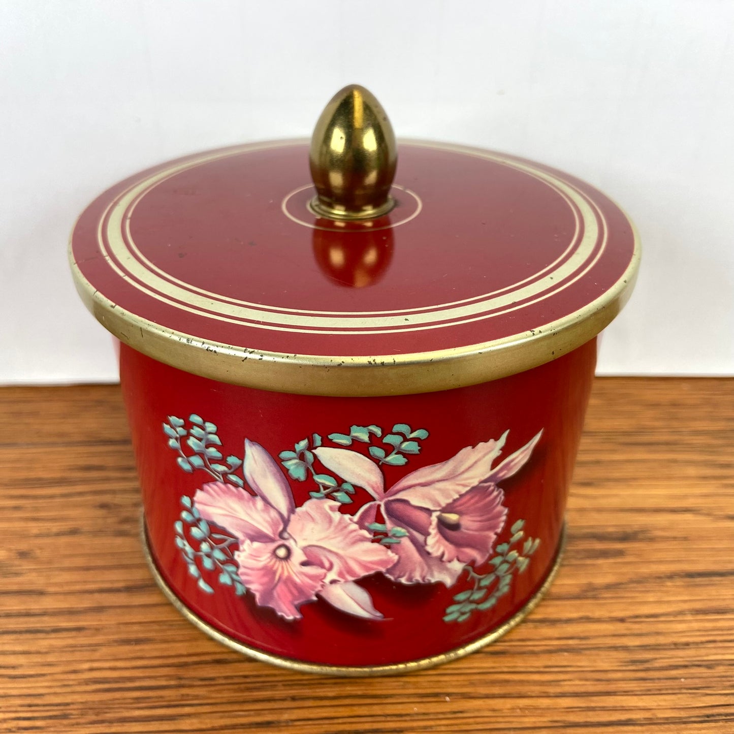 Vintage côte D’or blik met bloemen