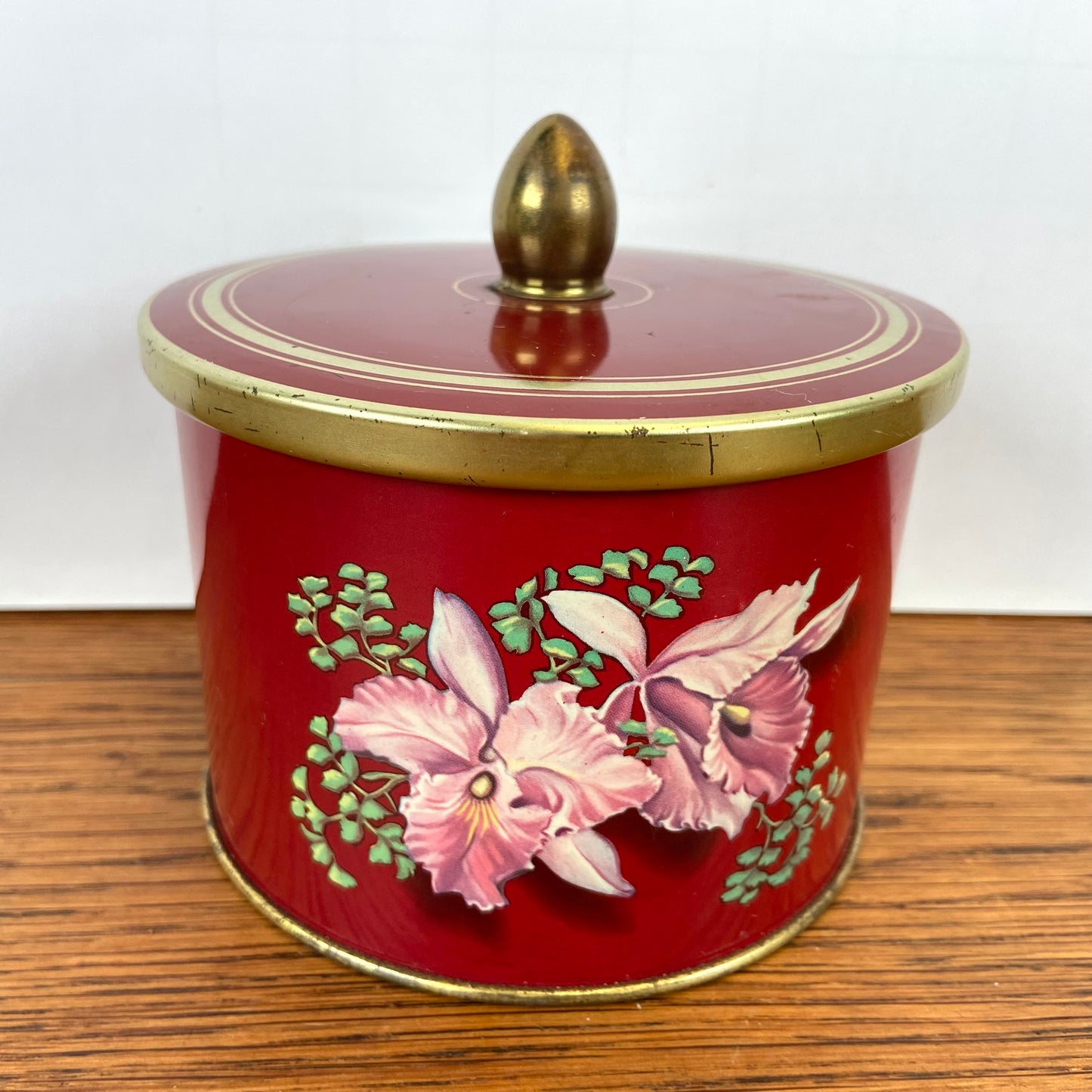 Vintage côte D’or blik met bloemen