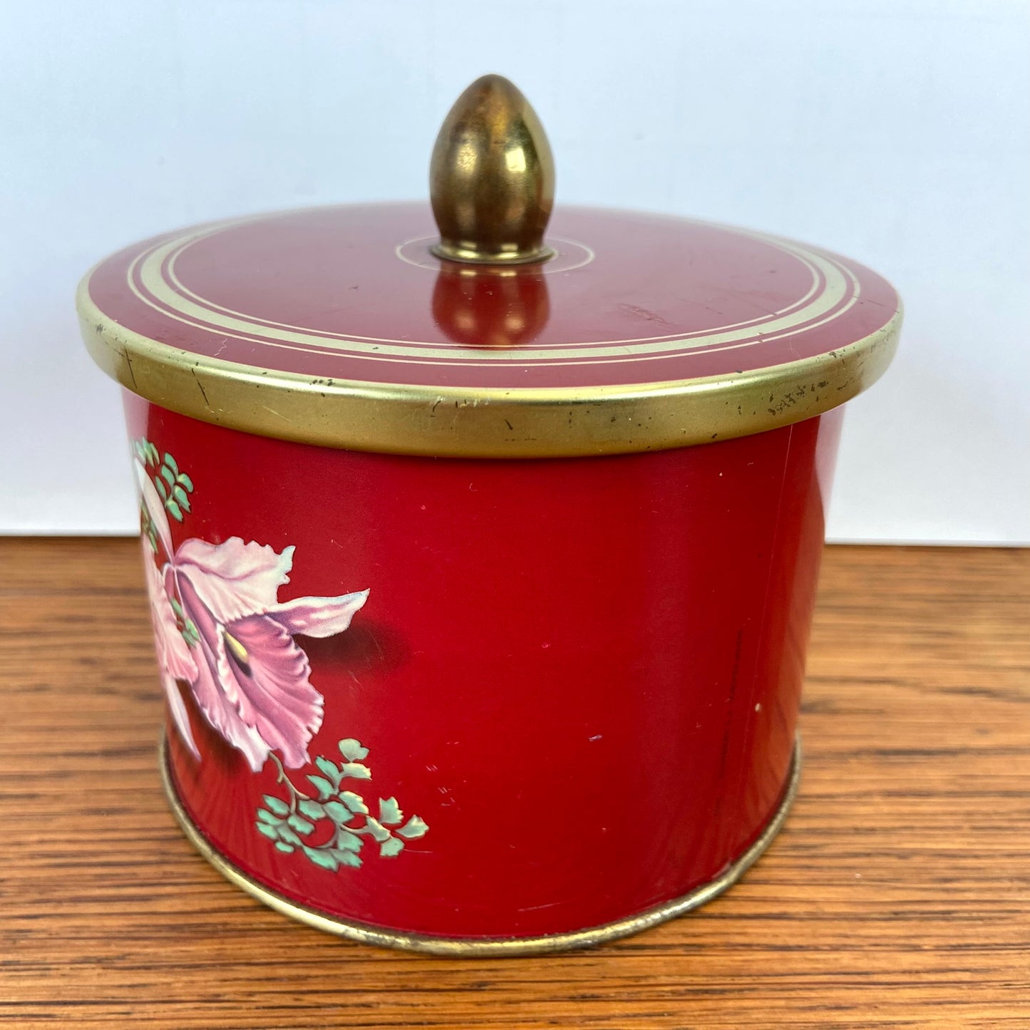 Vintage côte D’or blik met bloemen