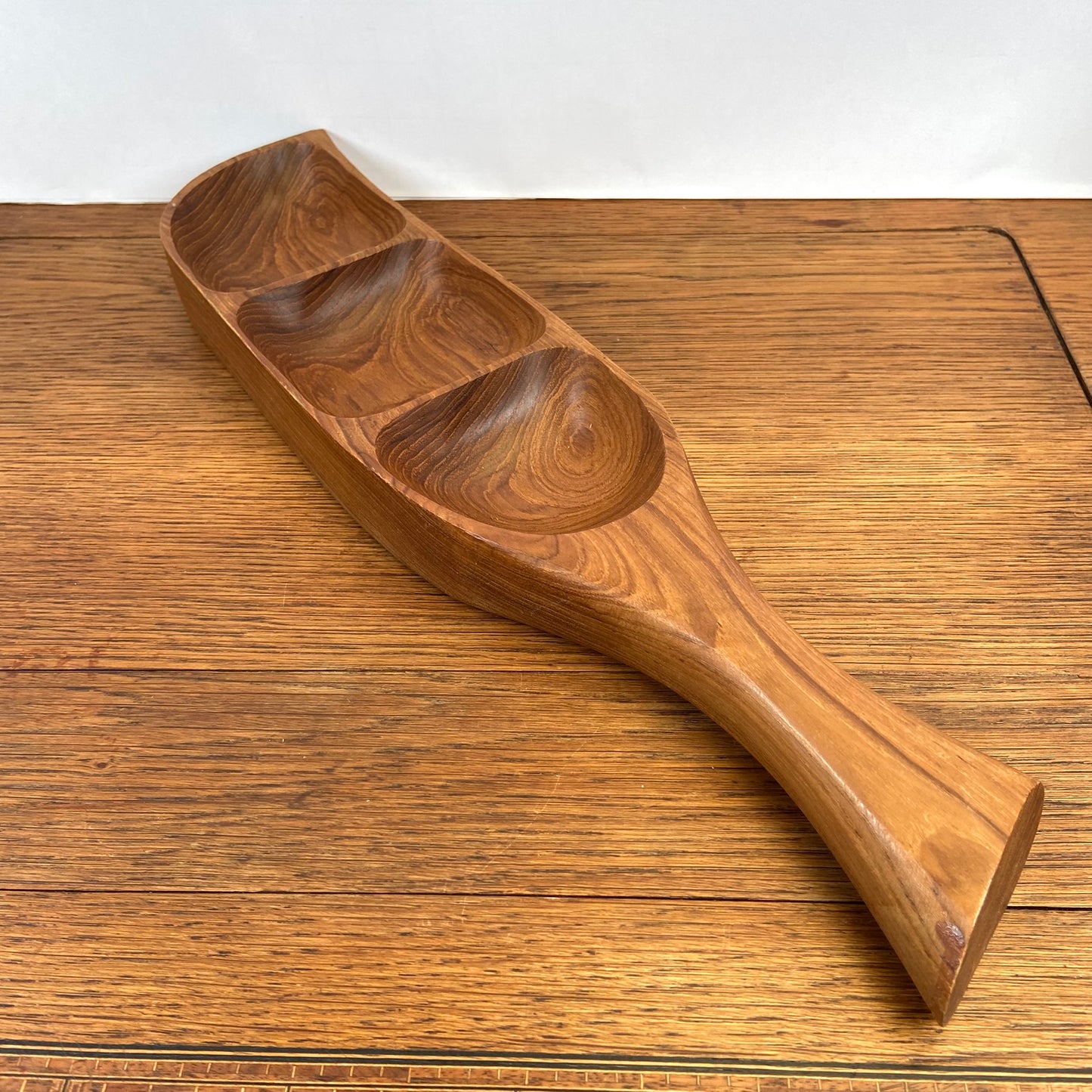 Vintage houten snackschaal