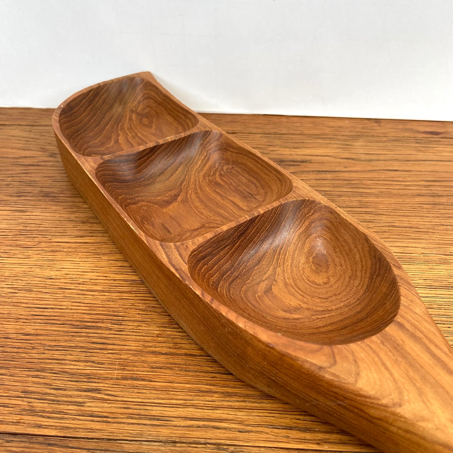 Vintage houten snackschaal