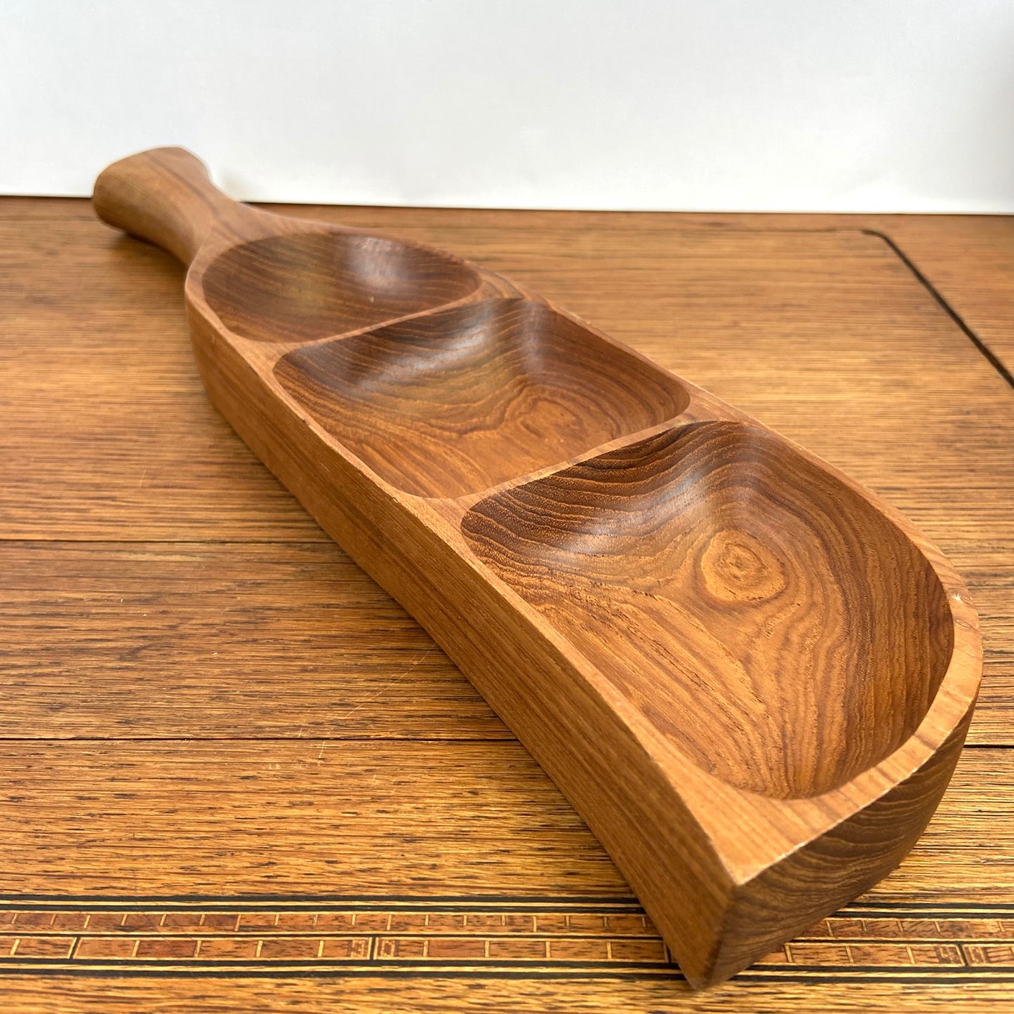 Vintage houten snackschaal