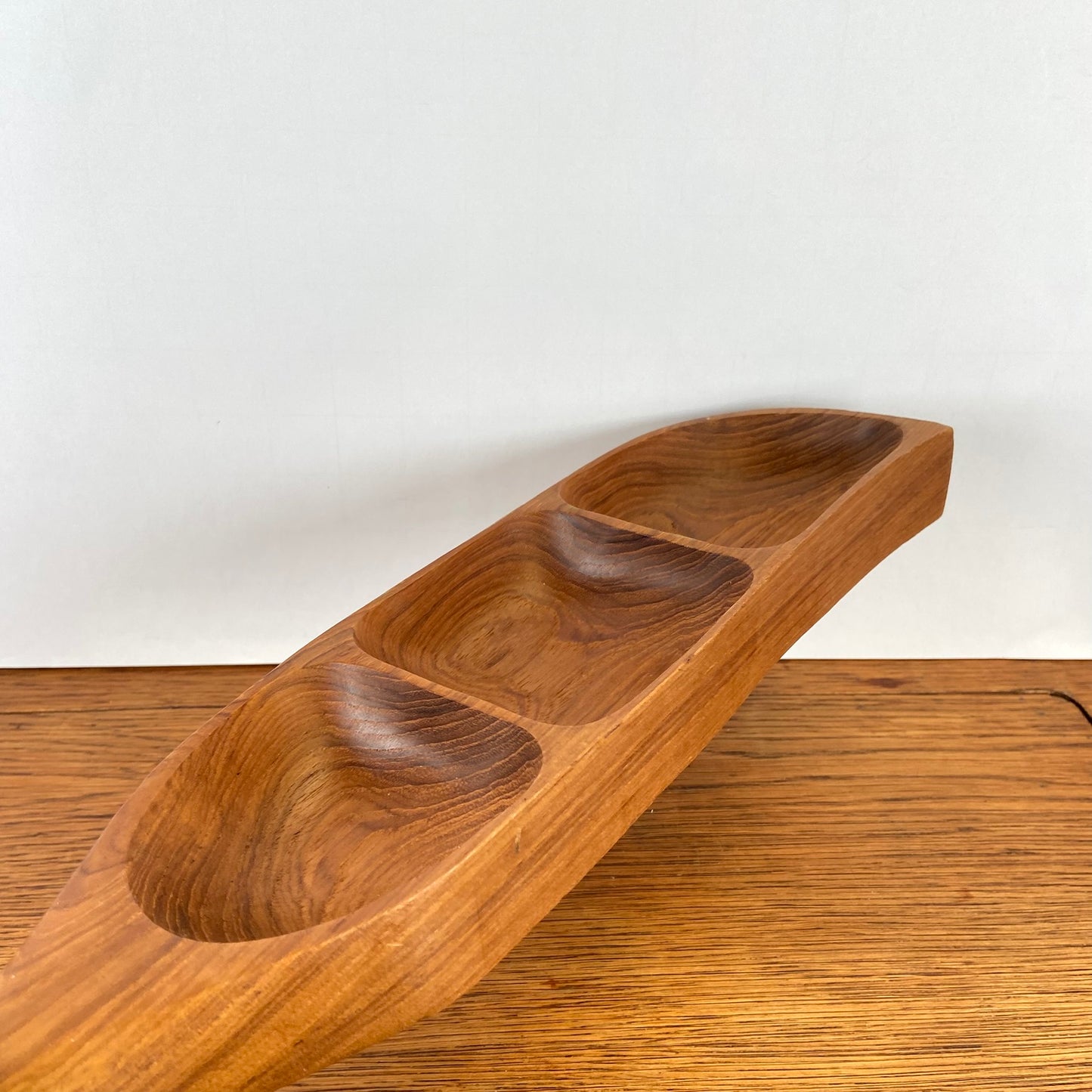 Vintage houten snackschaal