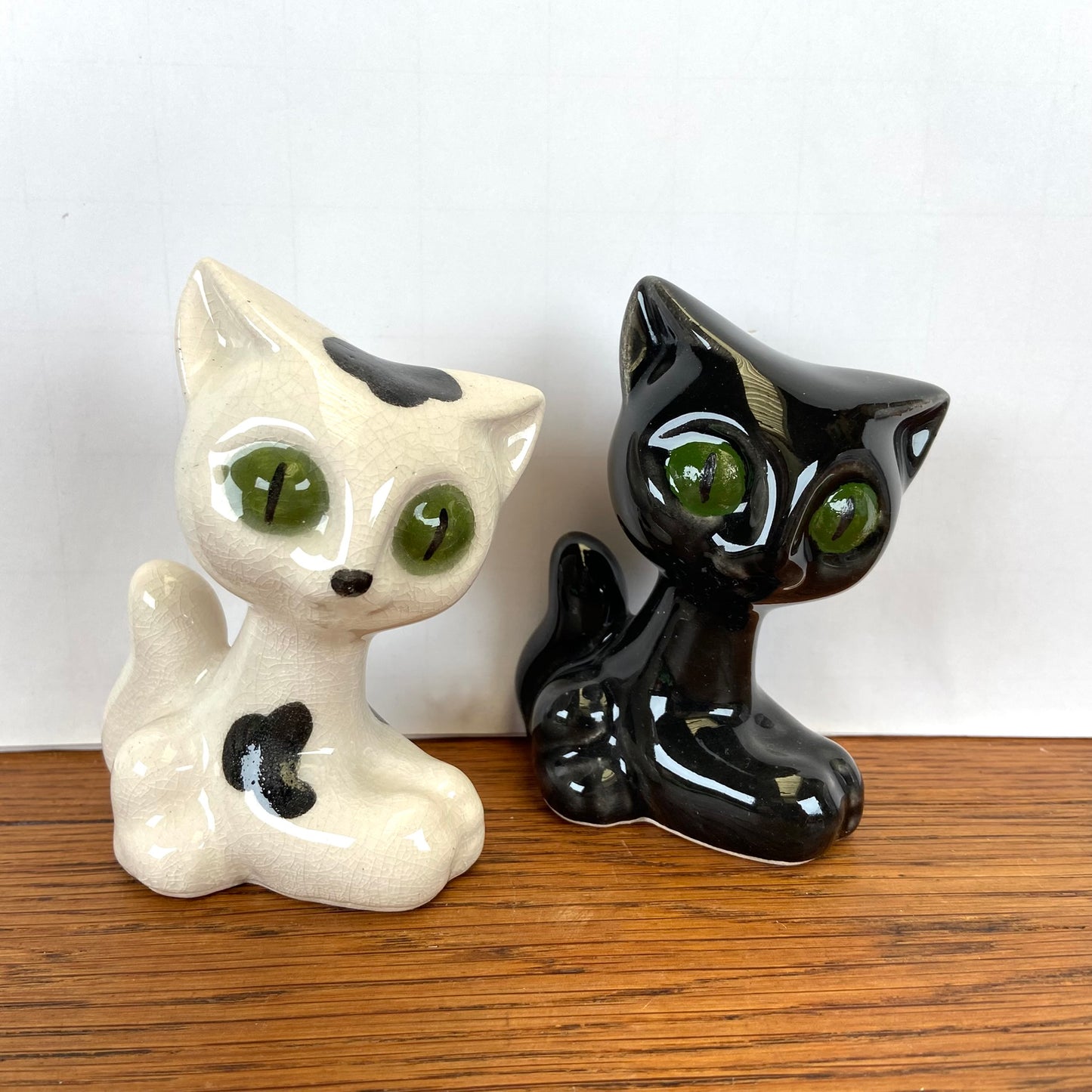 set van 2 katjes zwart wit