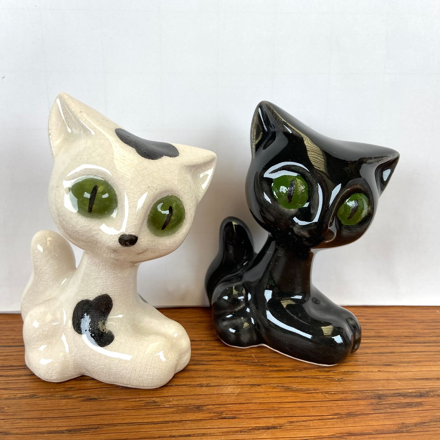 set van 2 katjes zwart wit
