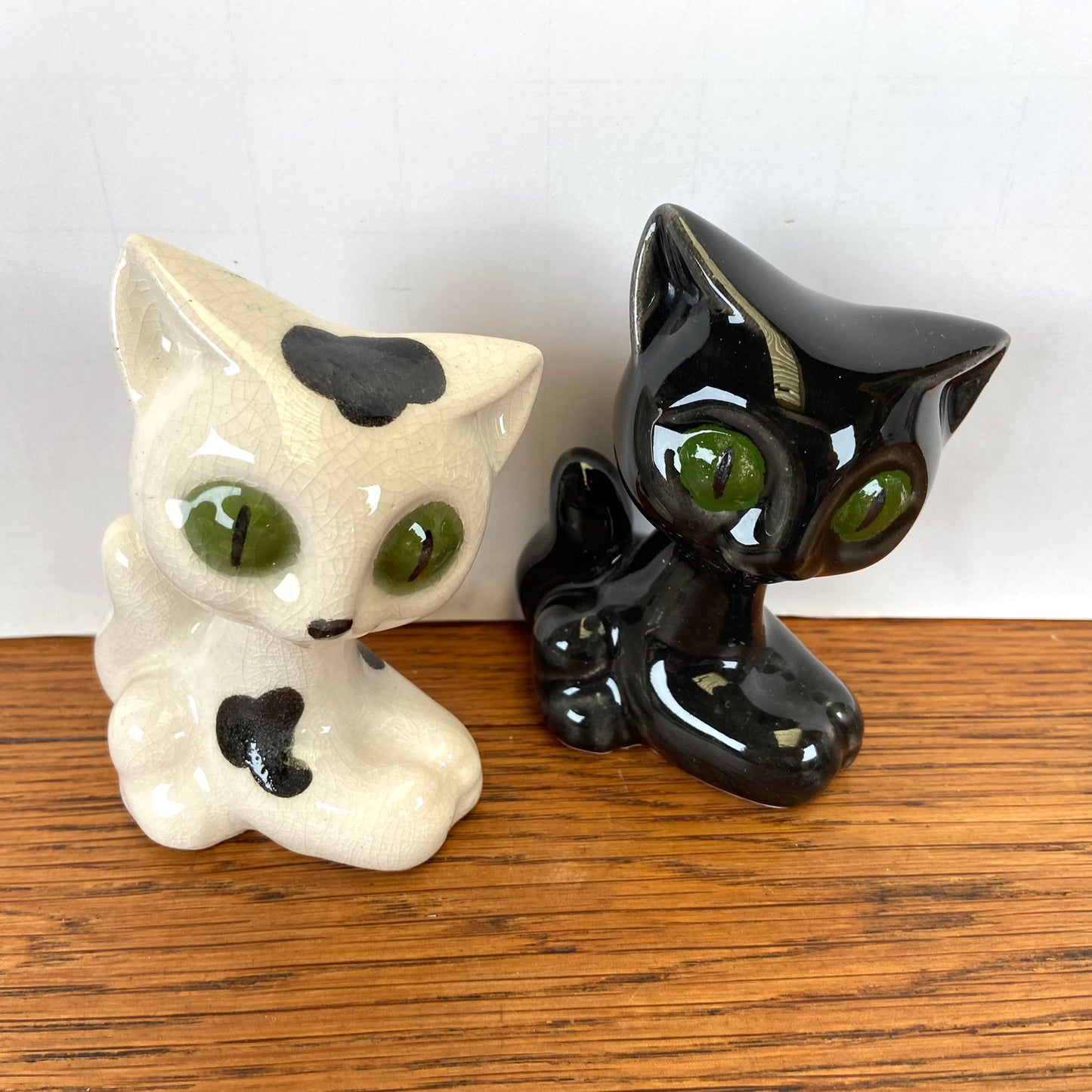set van 2 katjes zwart wit