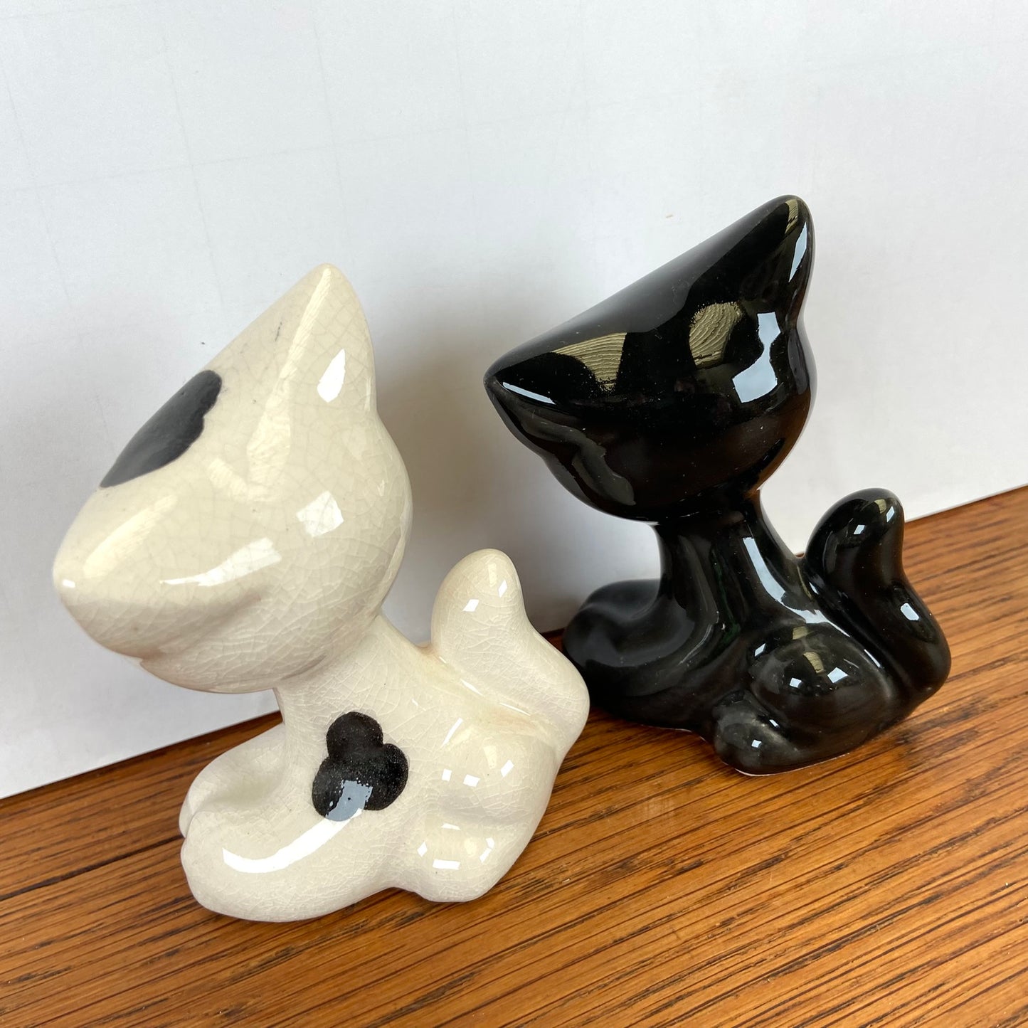 set van 2 katjes zwart wit