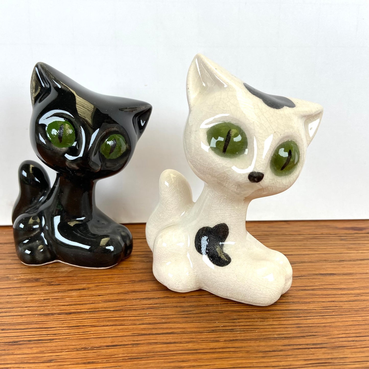 set van 2 katjes zwart wit