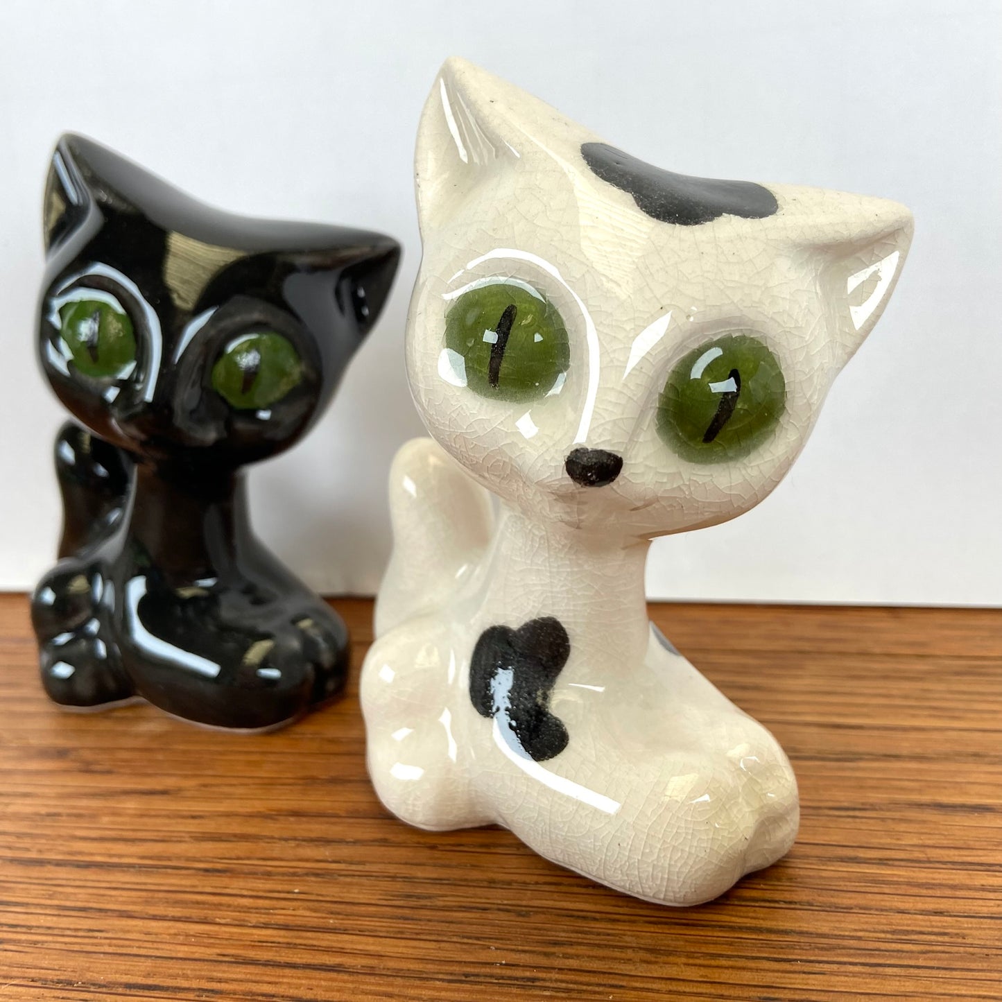 set van 2 katjes zwart wit