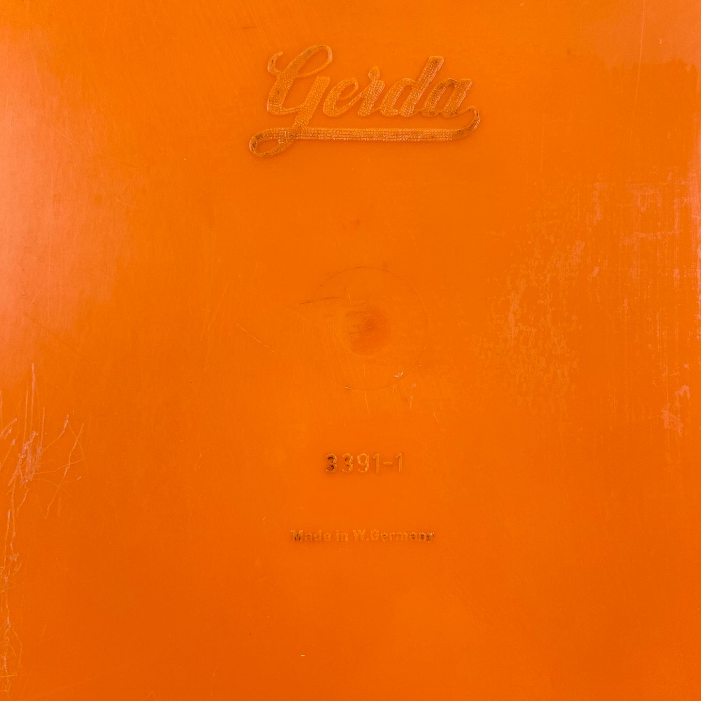 Vintage oranje broodtrommel