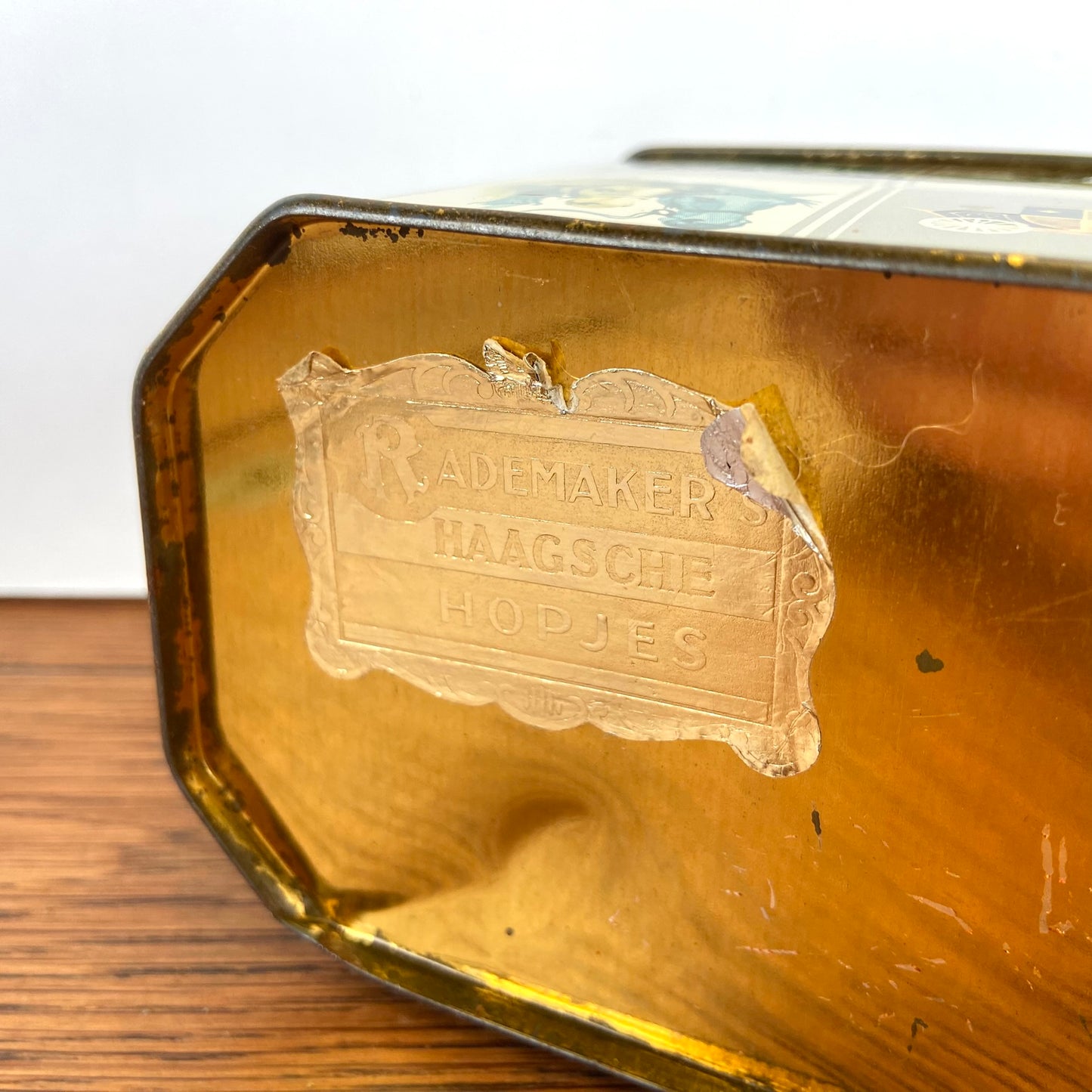 Vintage blikje paarden
