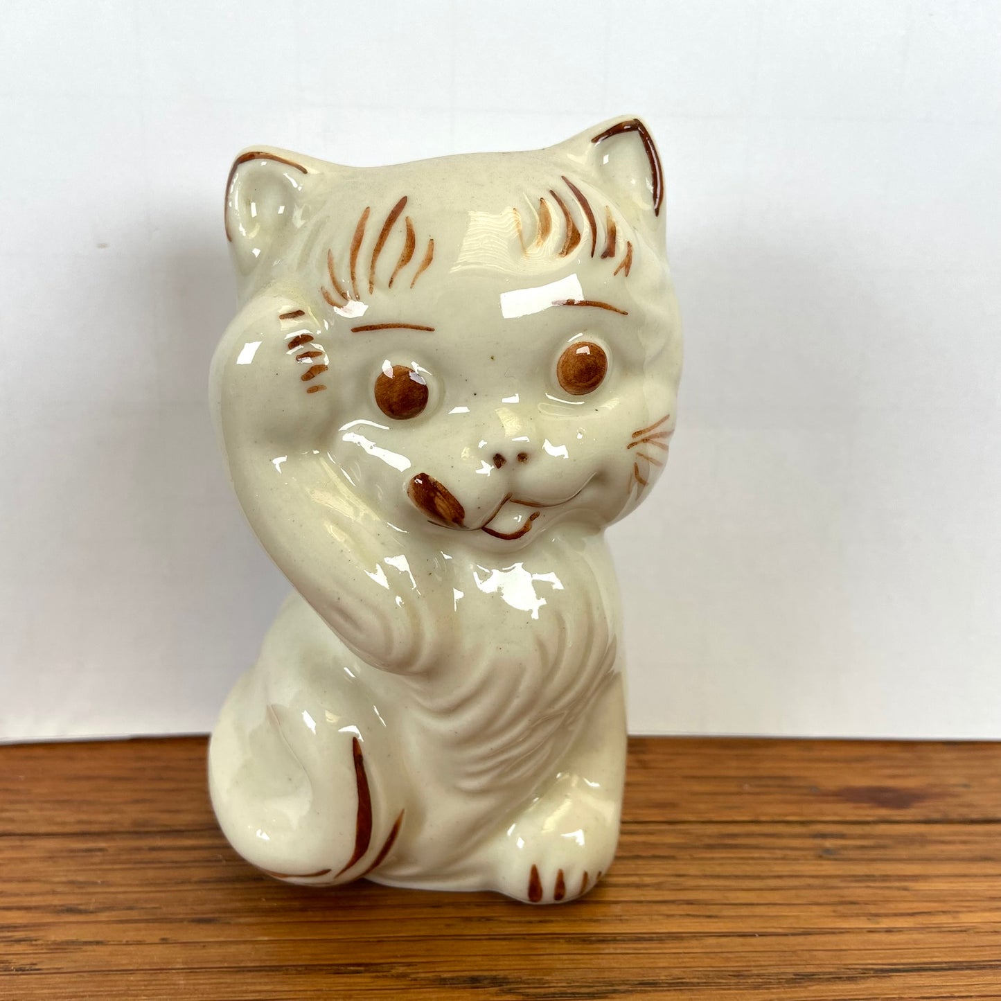 Vintage katje crème bruin