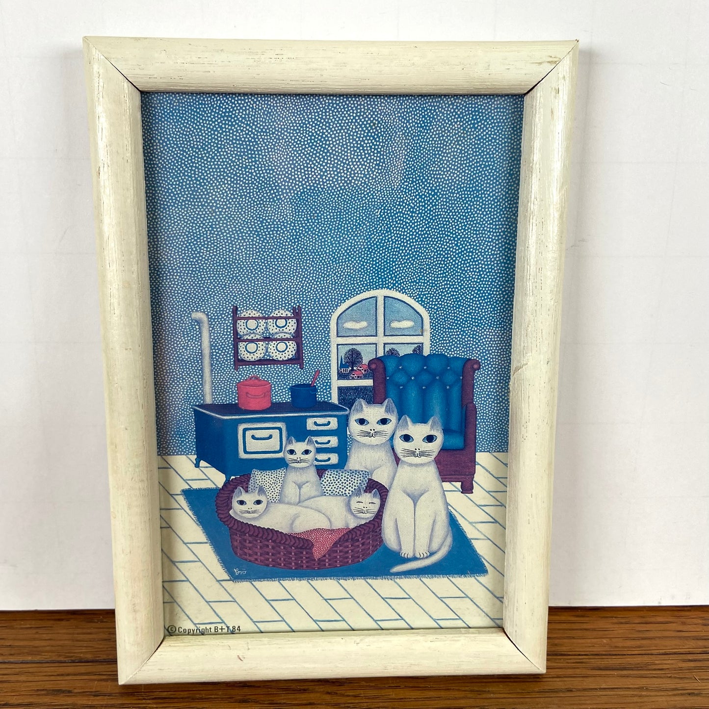 Vintage schilderijtje katten 1