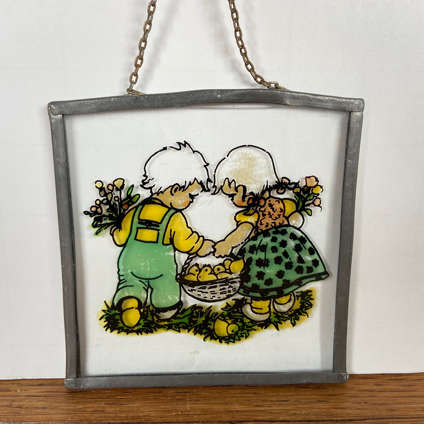 Vintage glas in lood hanger