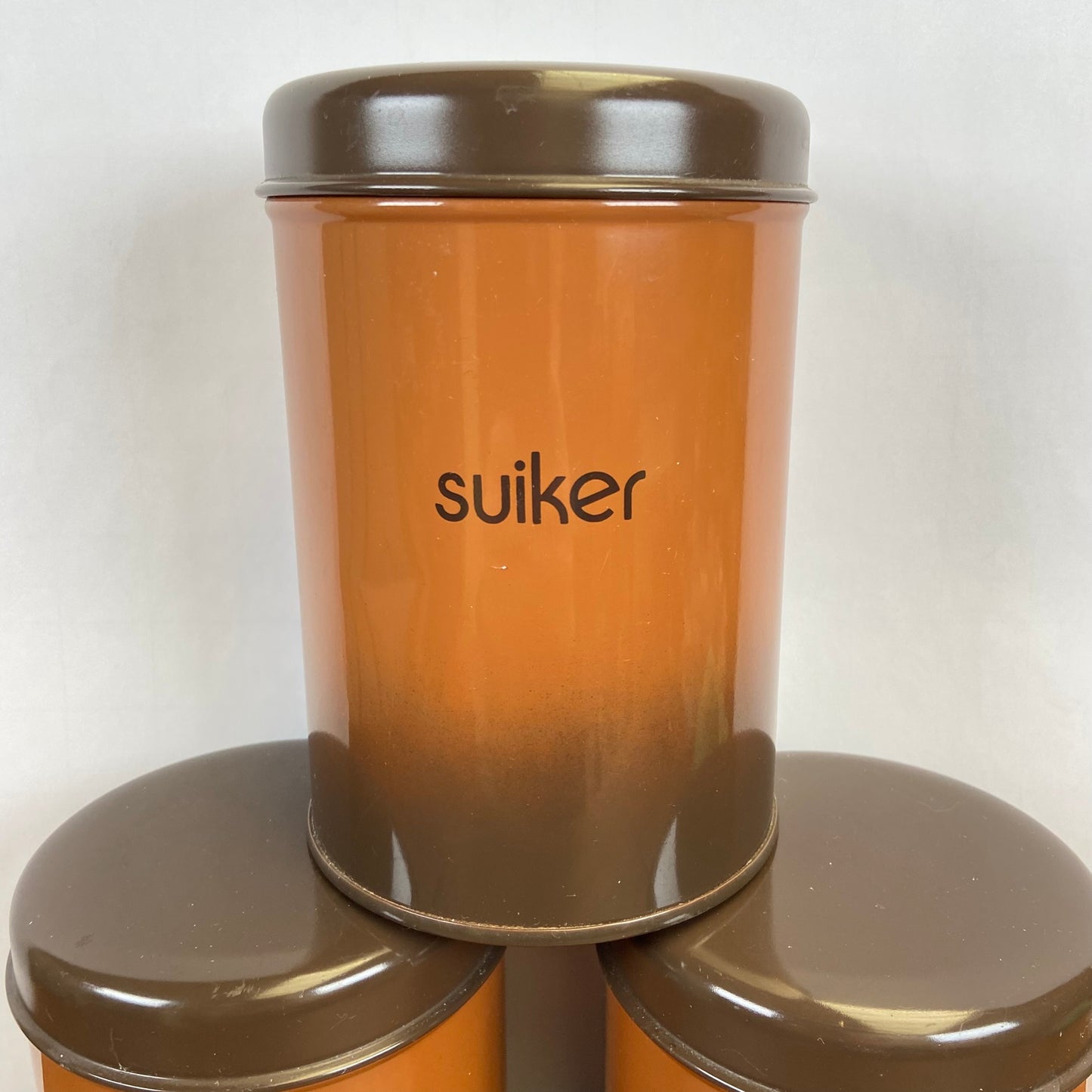 Set van 3 Vintage Brabantia bussen bruin
