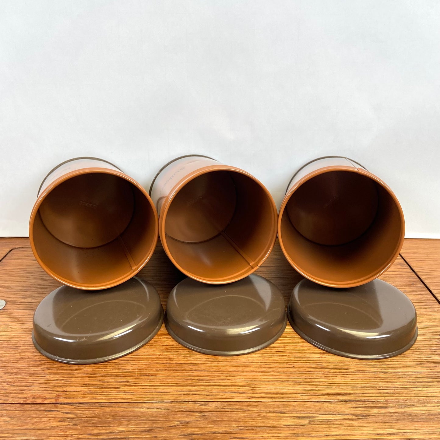 Set van 3 Vintage Brabantia bussen bruin