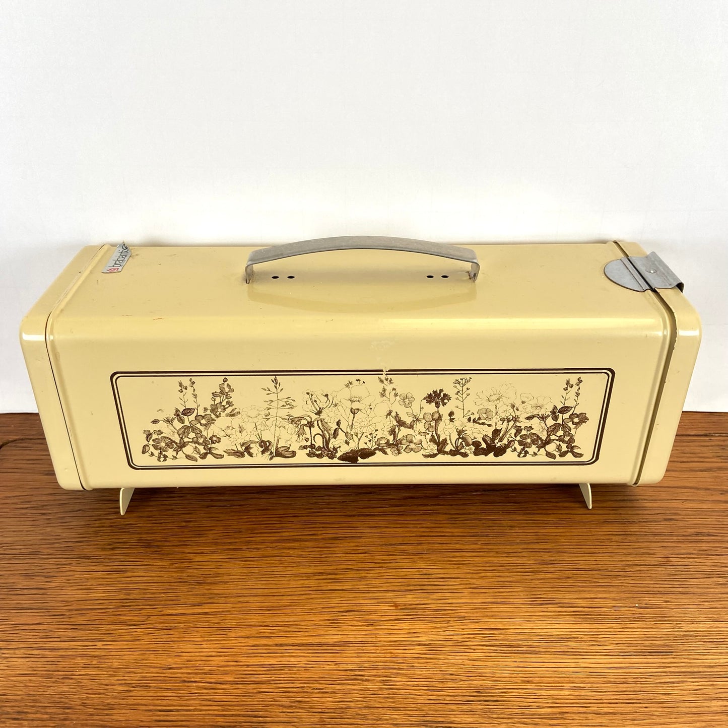 Vintage Brabantia ontbijtkoekblik wilde bloemen