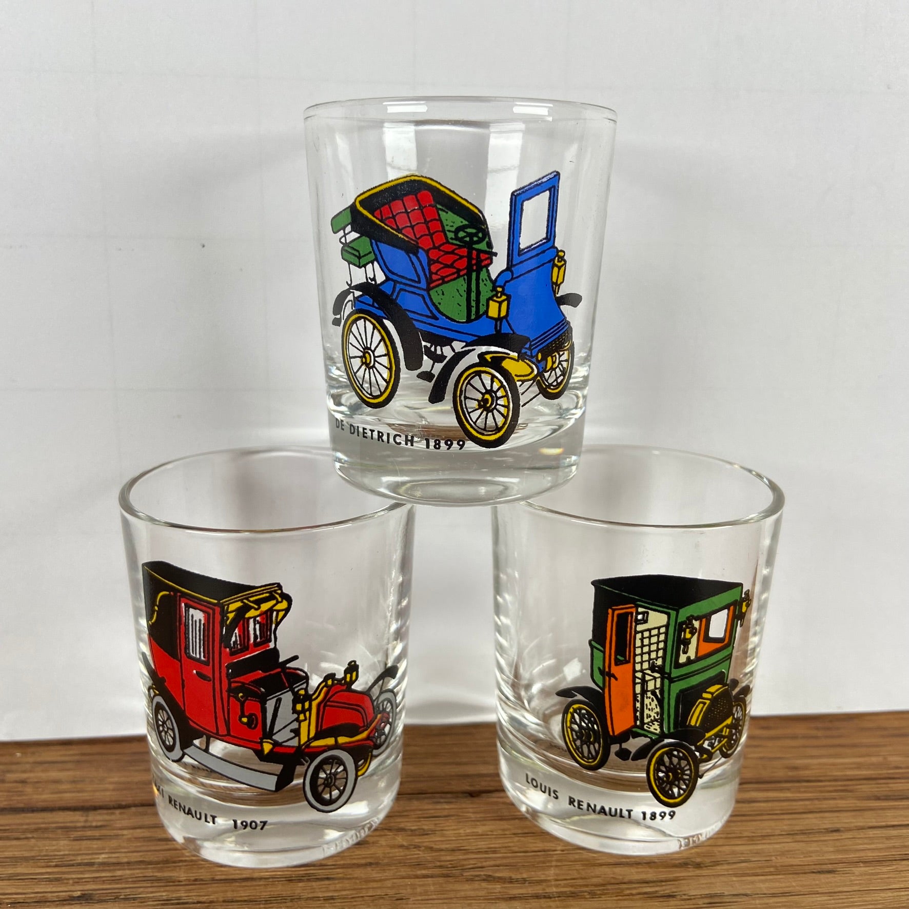 Borrelglaasjes Met Een Ruit- En Rozendecor, Set Van 5 Borrelglaasjes Met Een Ruit- En Rozendecor, Set Van 5
