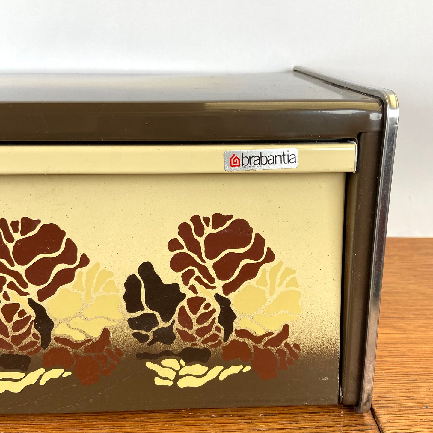 Vintage brabantia broodtrommel bruin