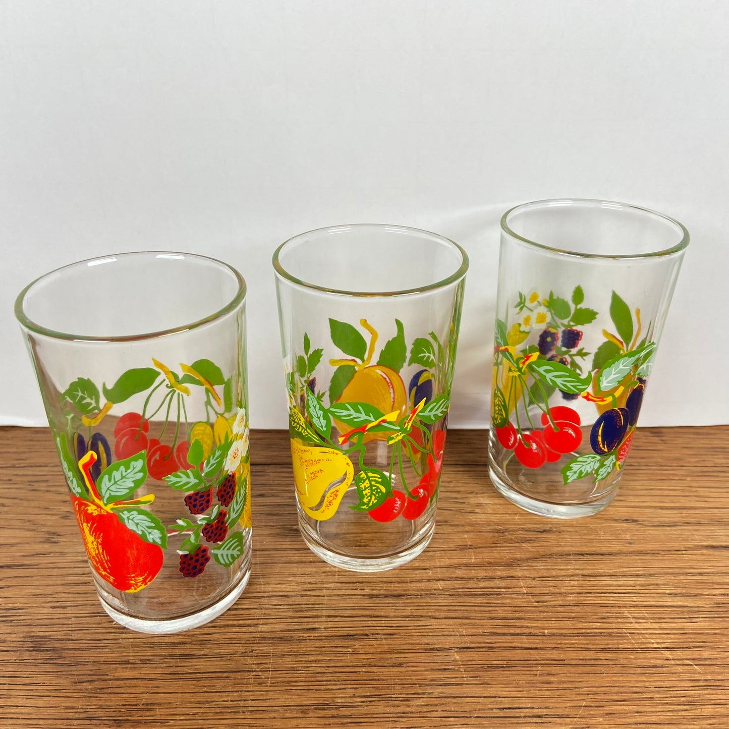 vintage fruit glazen