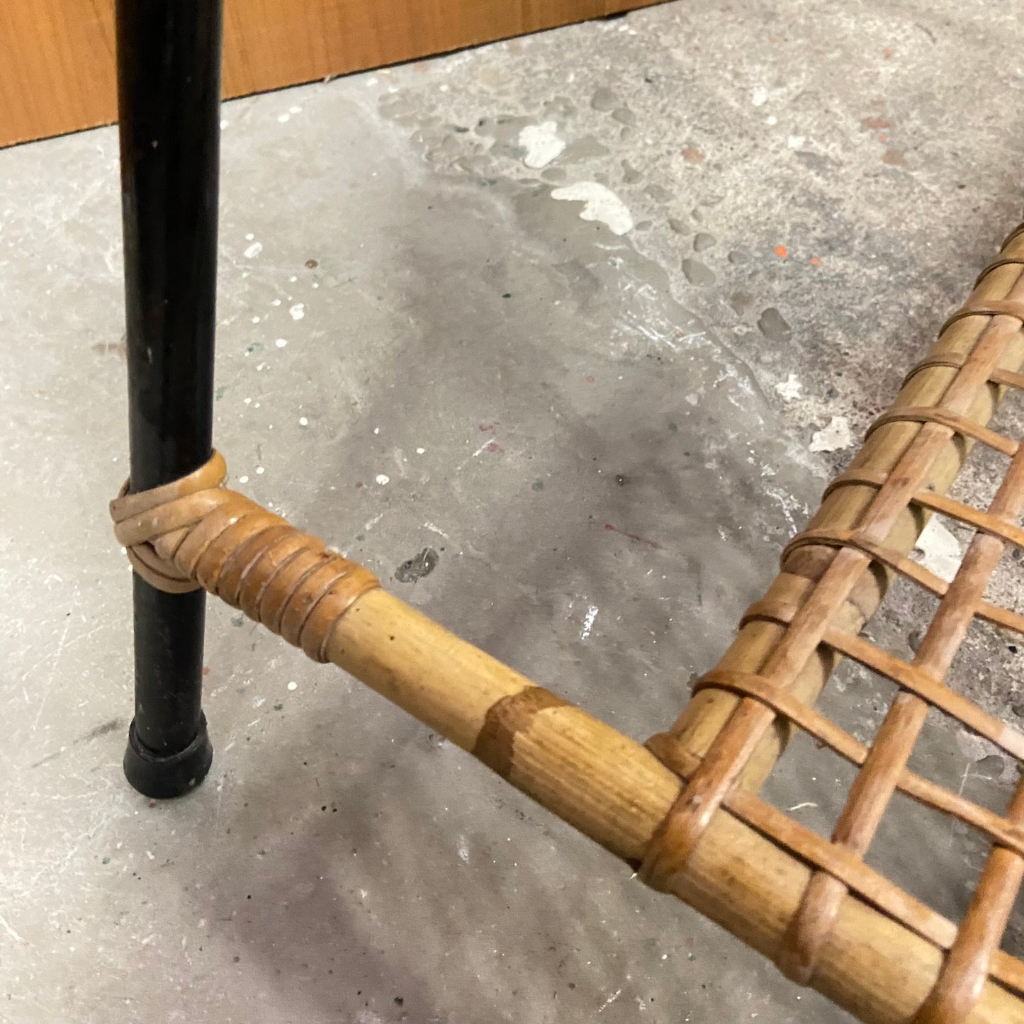 Vintage rotan salontafel
