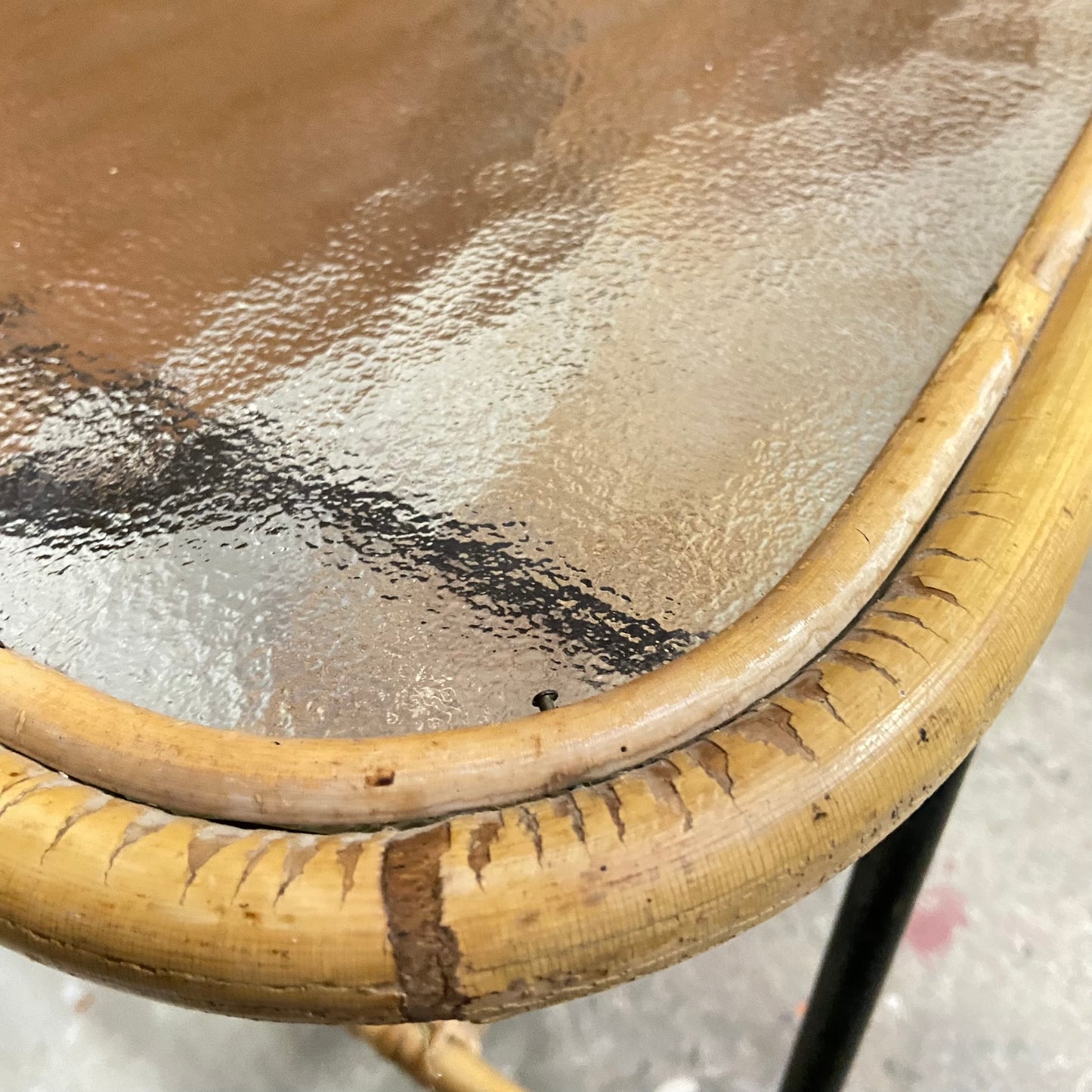 Vintage rotan salontafel