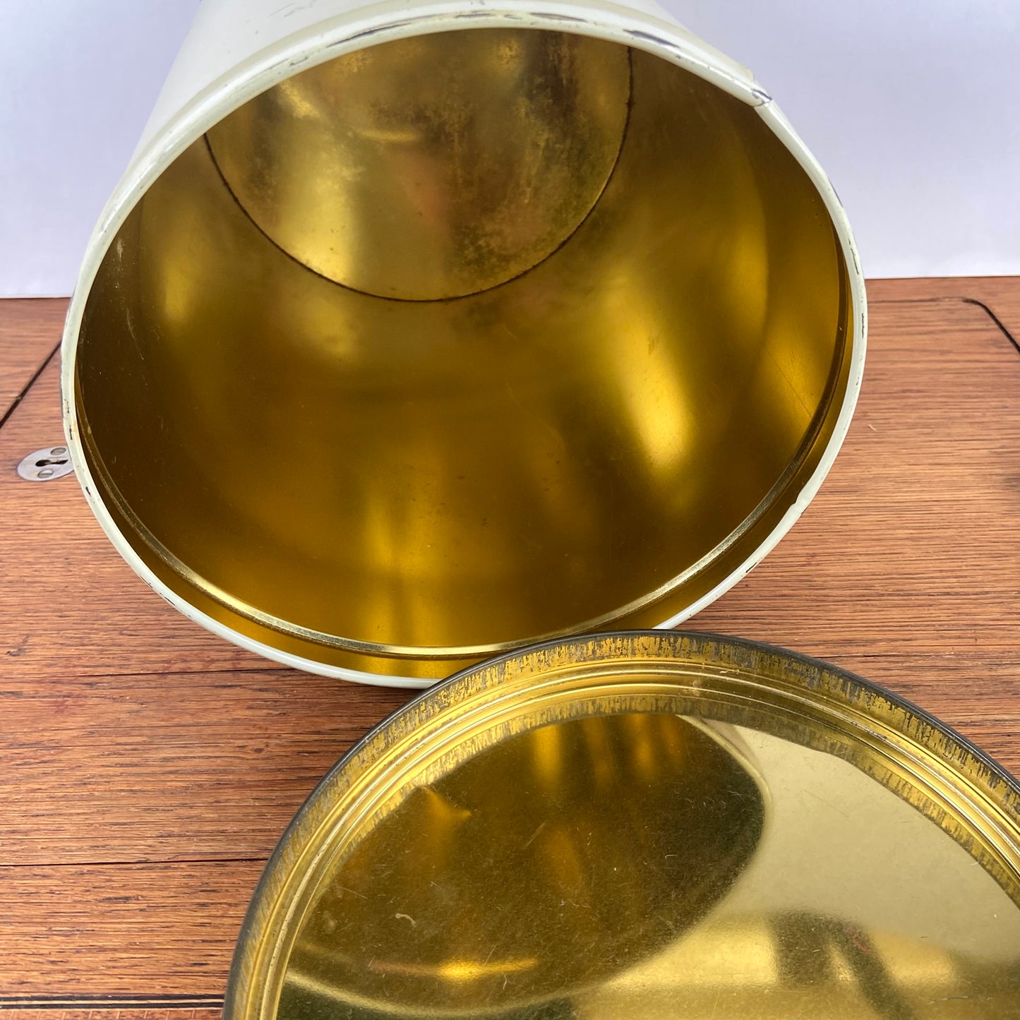 Vintage blik bloemen groot