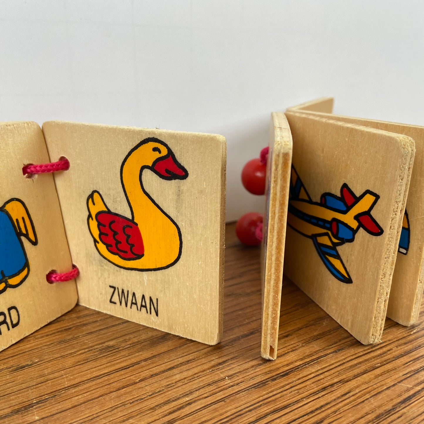 4 vintage houten boekjes