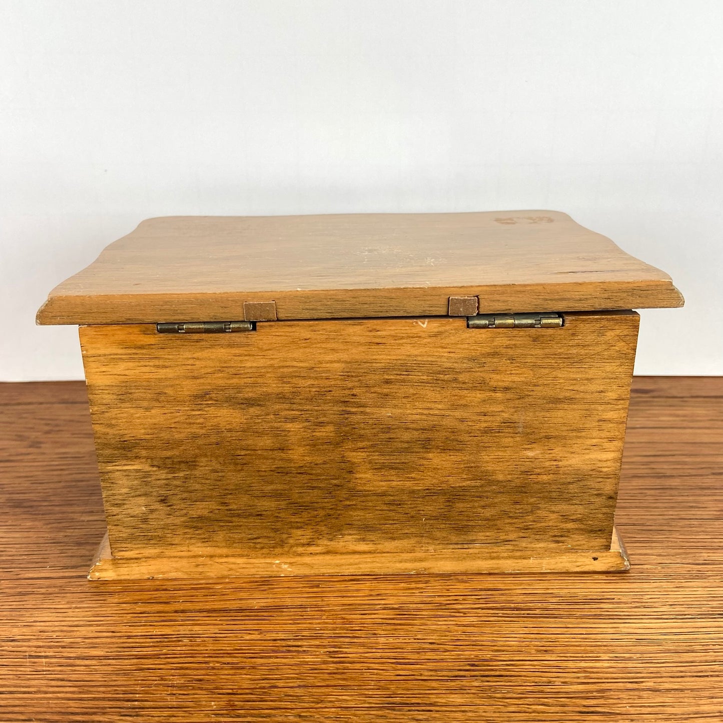Vintage houten sieradenkistje