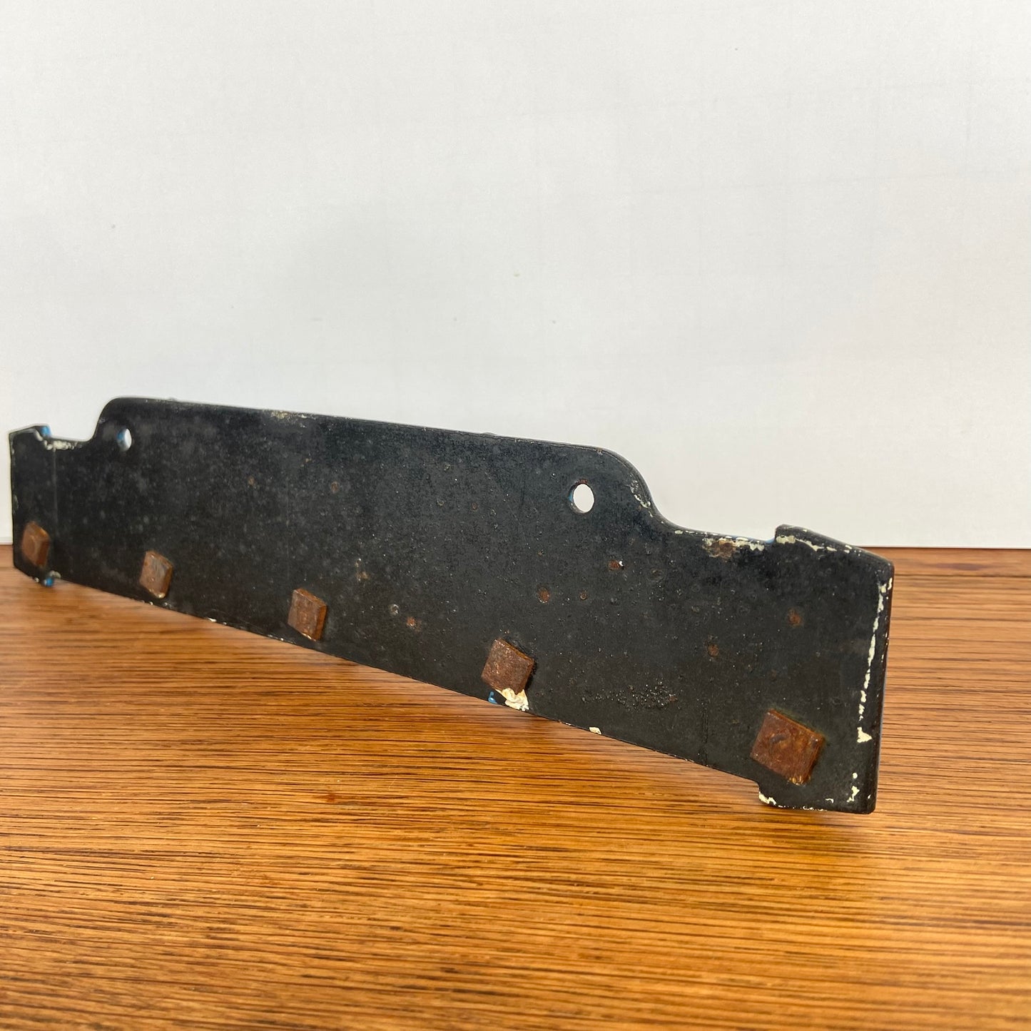 Vintage blauw emaille rekje