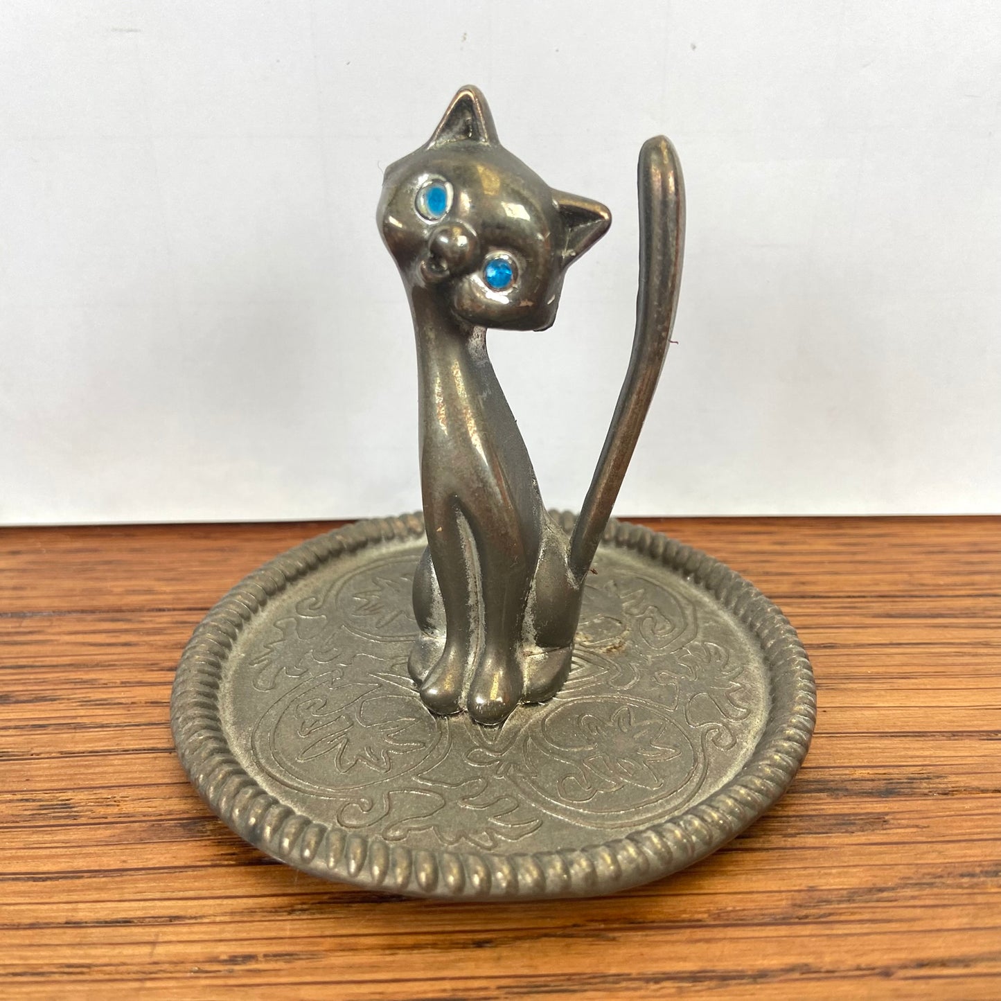 Vintage ringenhouder kat