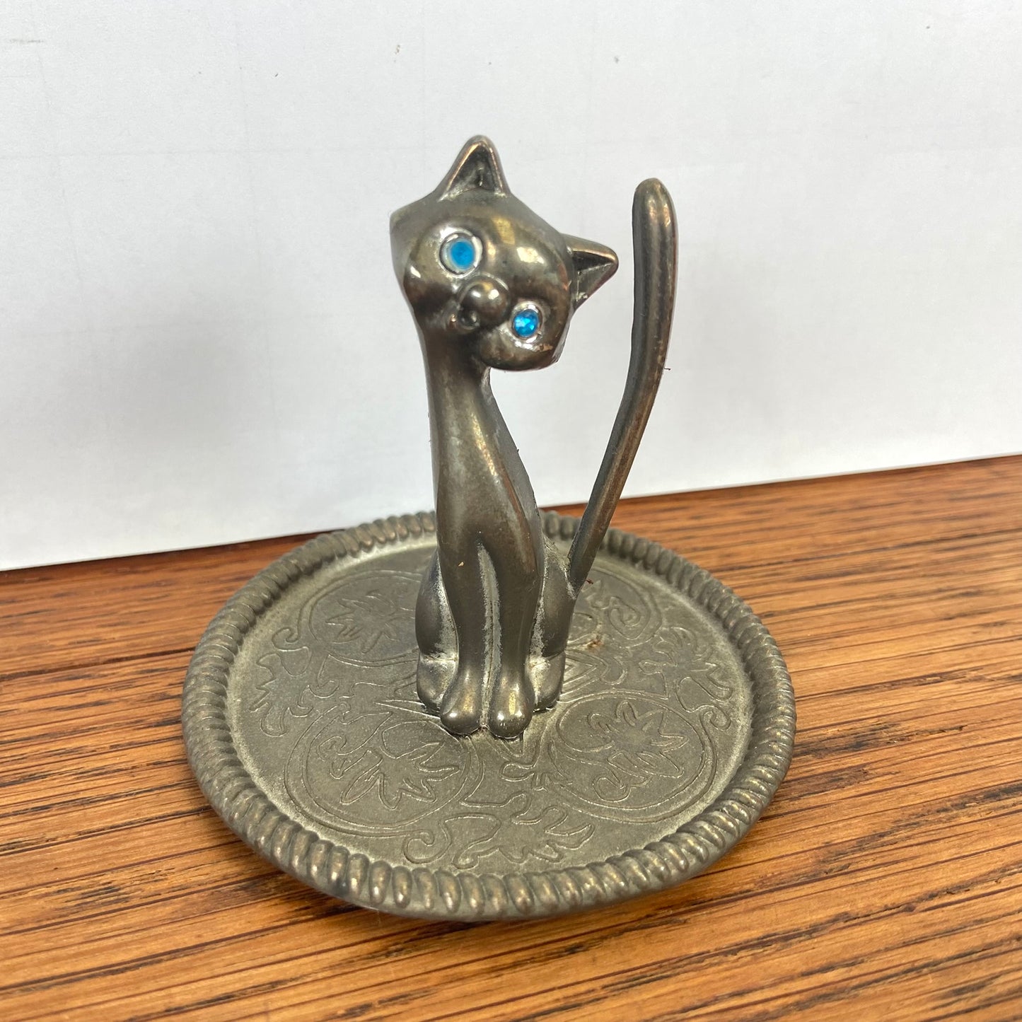 Vintage ringenhouder kat