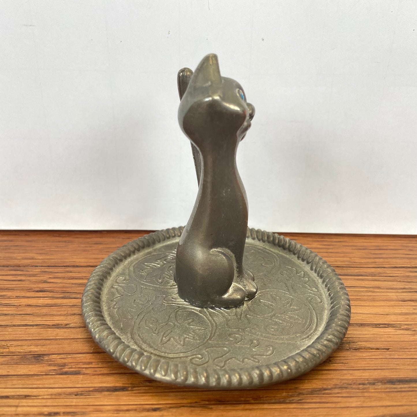 Vintage ringenhouder kat