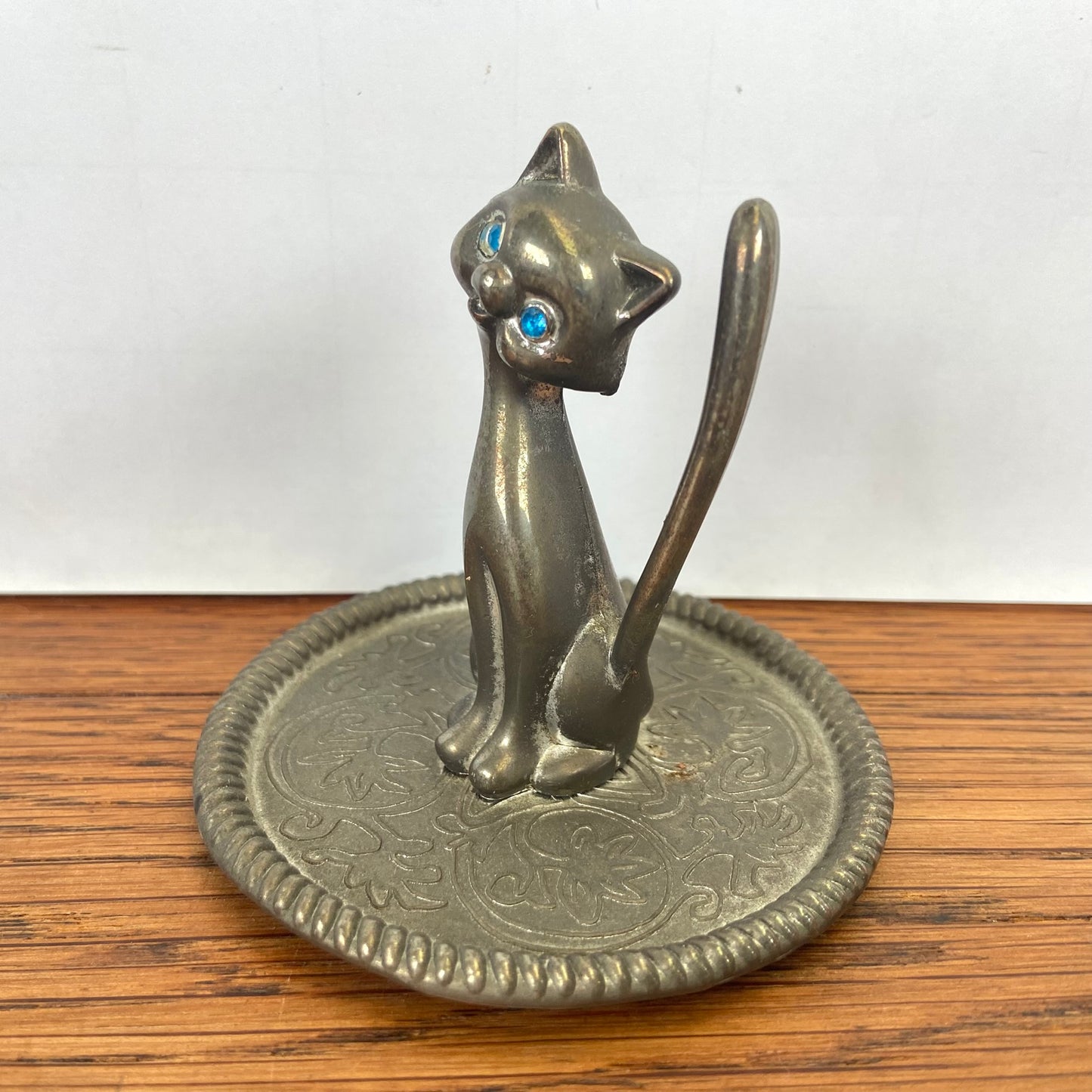 Vintage ringenhouder kat
