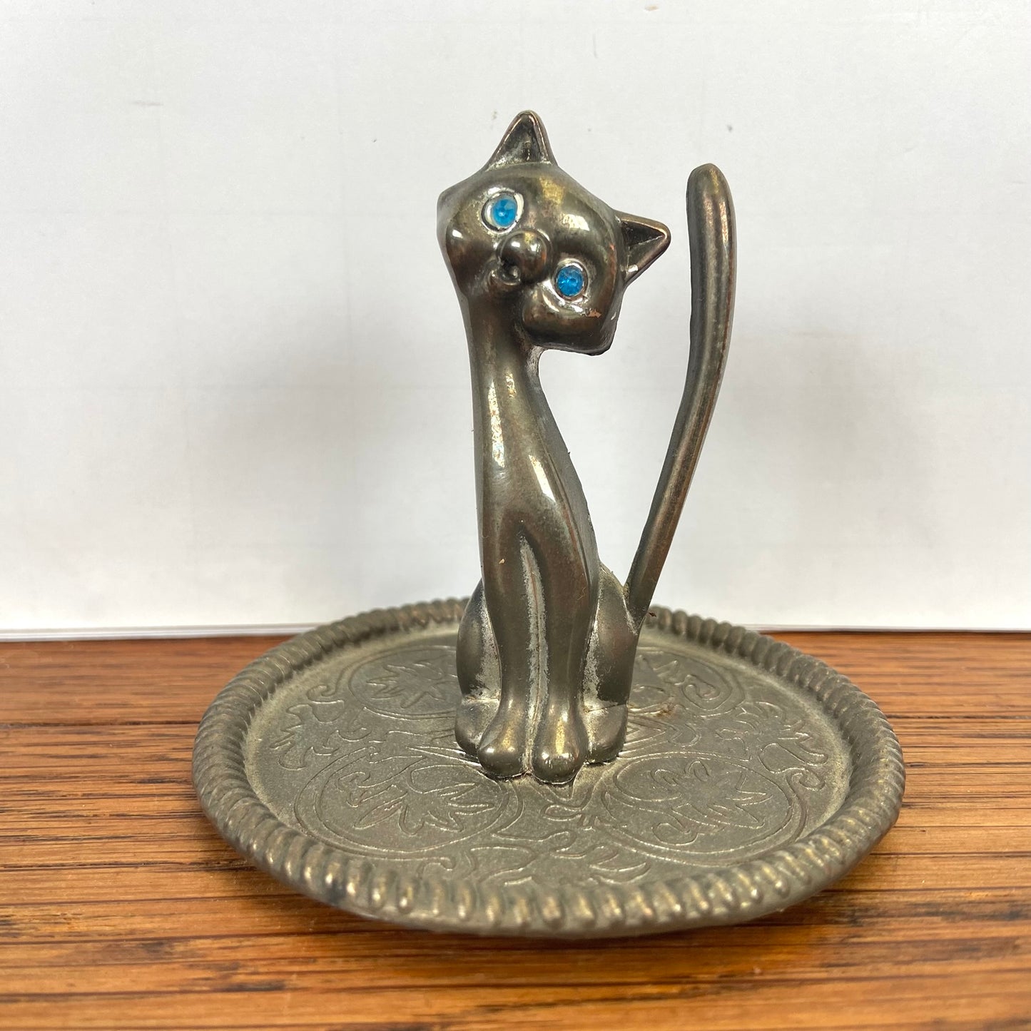 Vintage ringenhouder kat