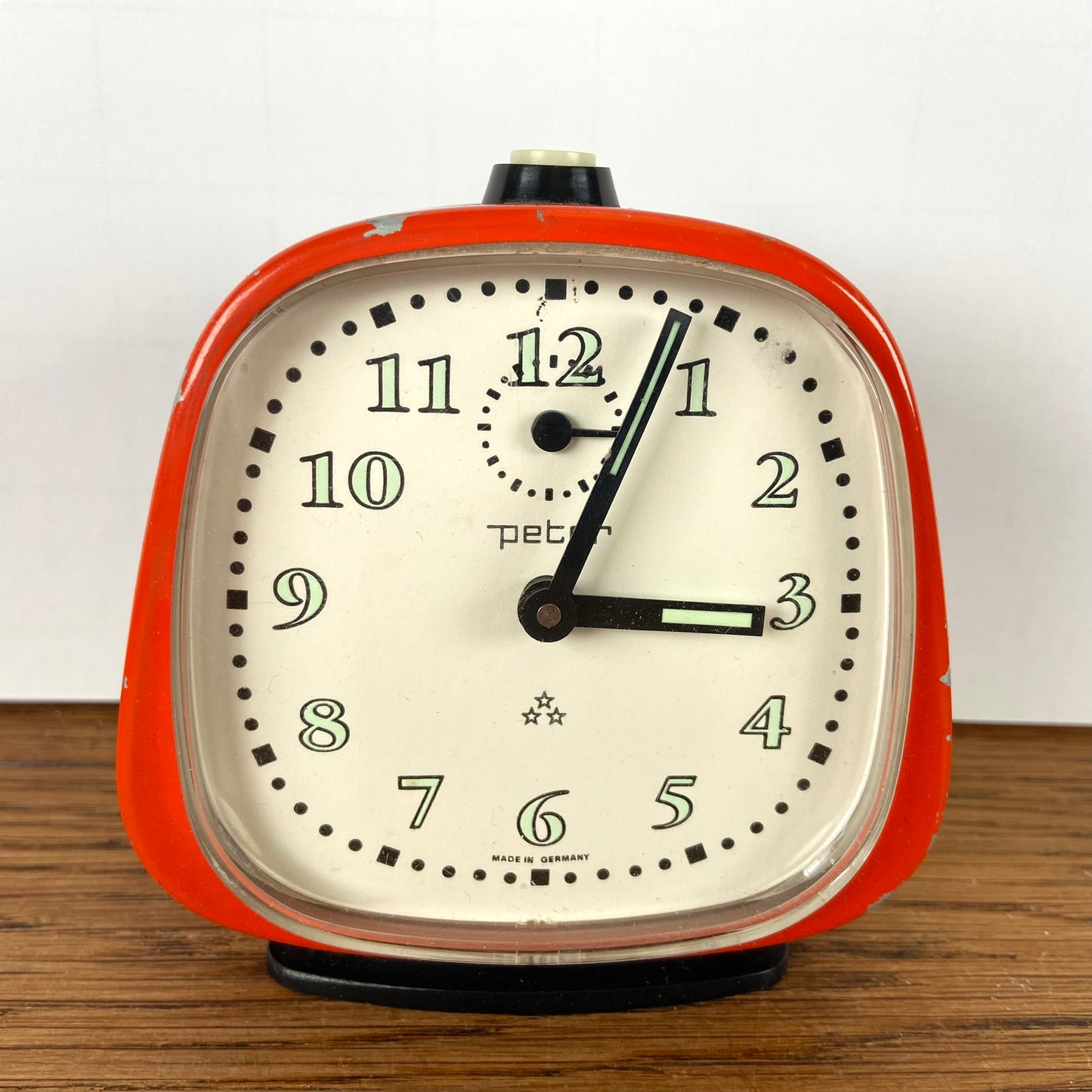 Vintage rood - oranje wekker