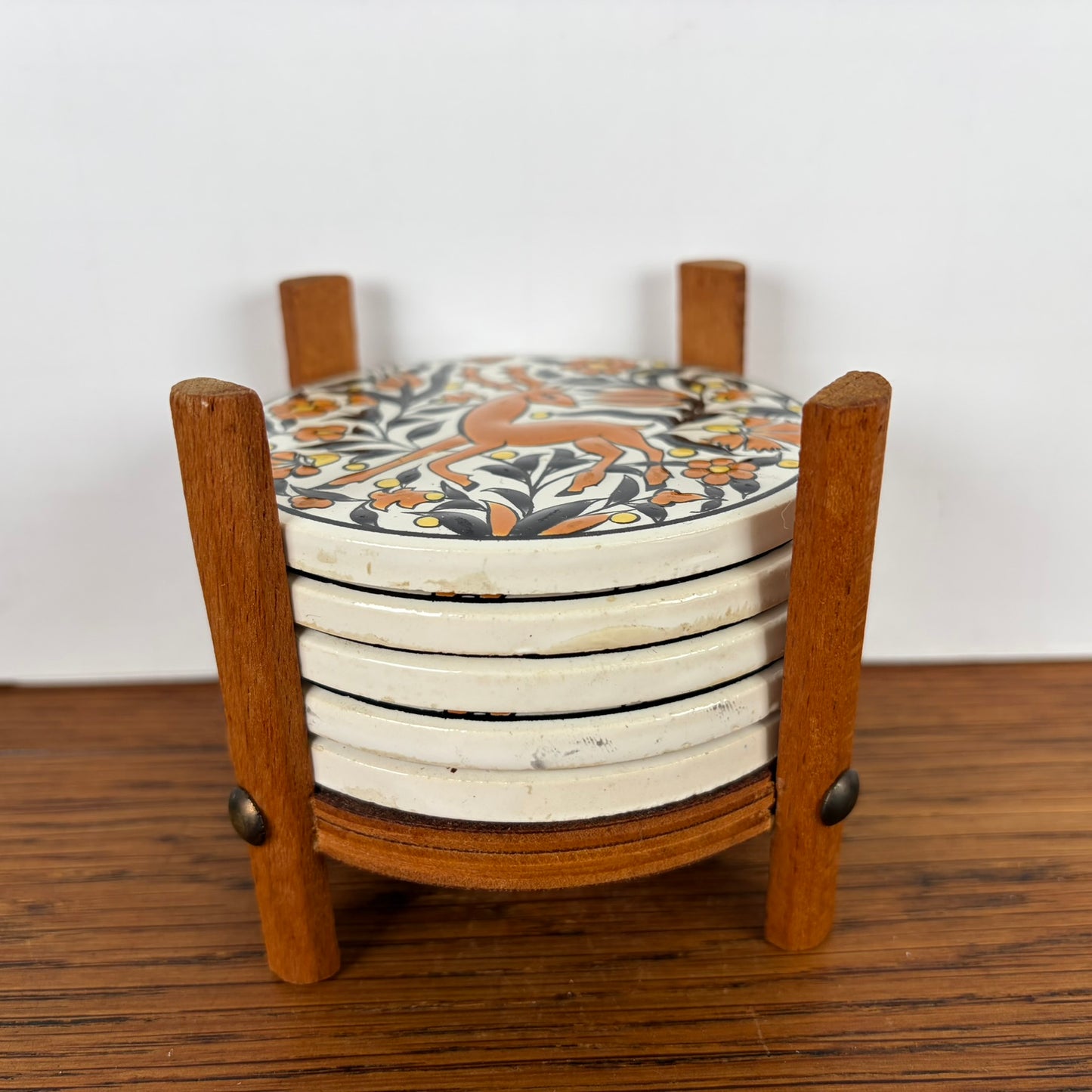 Vintage keramieken onderzetters