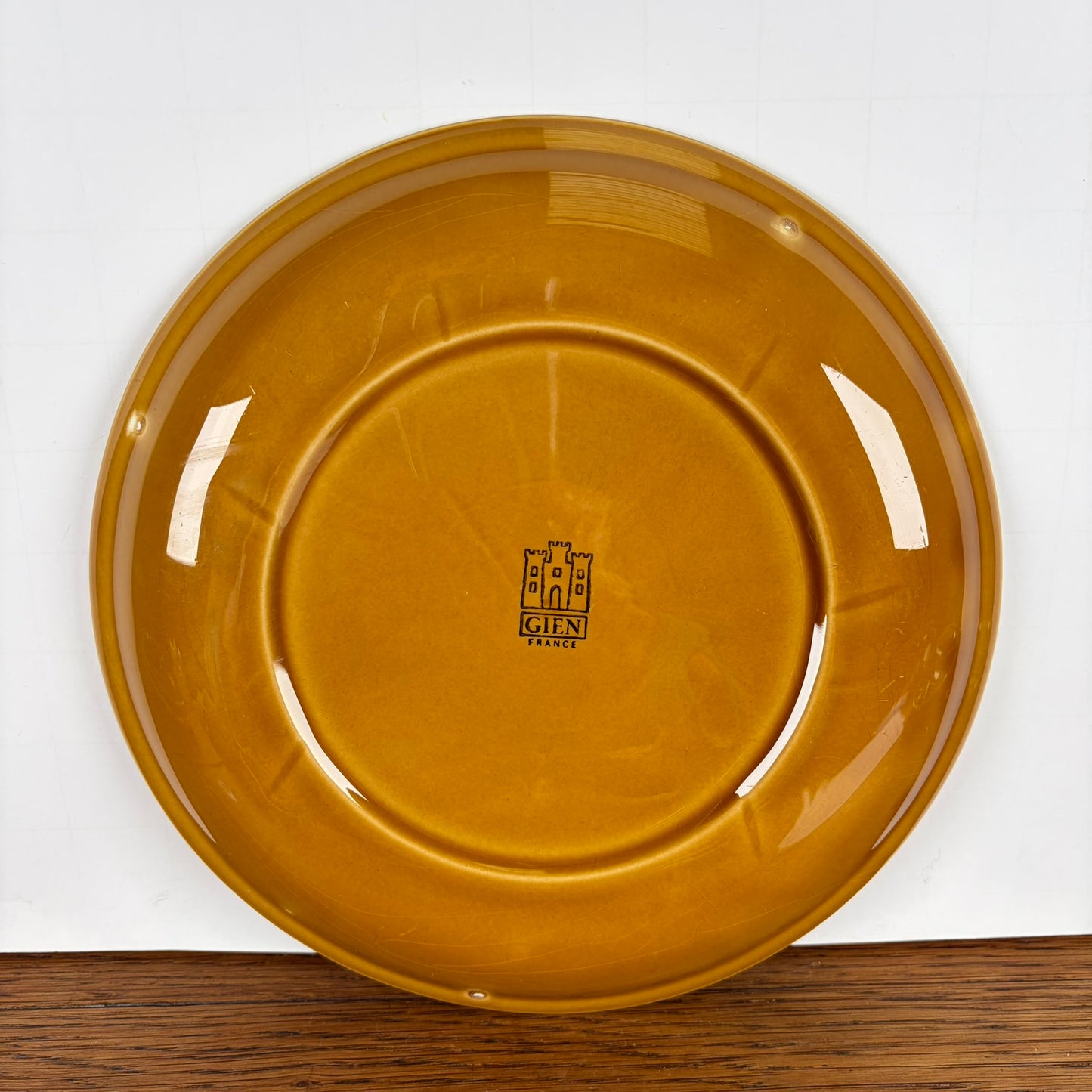 Vintage gourmet borden lichtbruin-okergeel